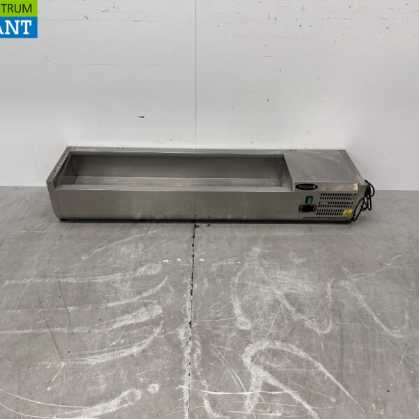 Tefcold Saladière Top-Kühlvitrine aus Edelstahl 6 x 1/4 GN 140 cm 230V Horeca