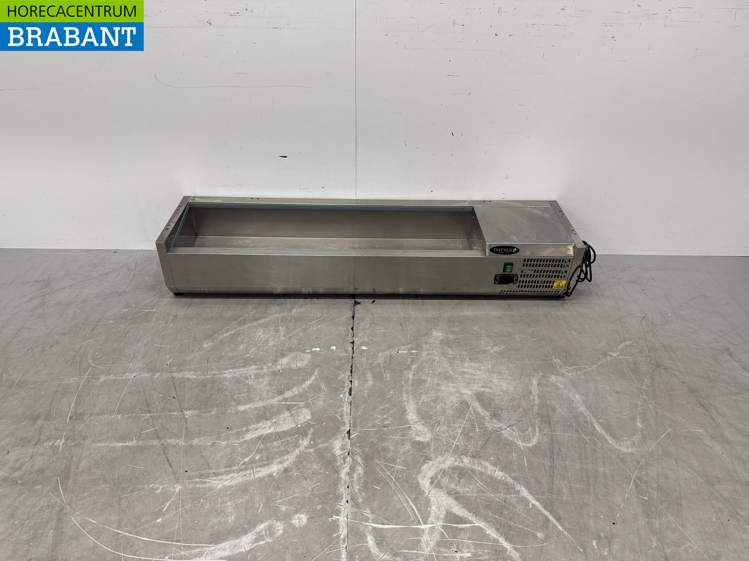 Tefcold Saladière Top-Kühlvitrine aus Edelstahl 6 x 1/4 GN 140 cm 230V Horeca