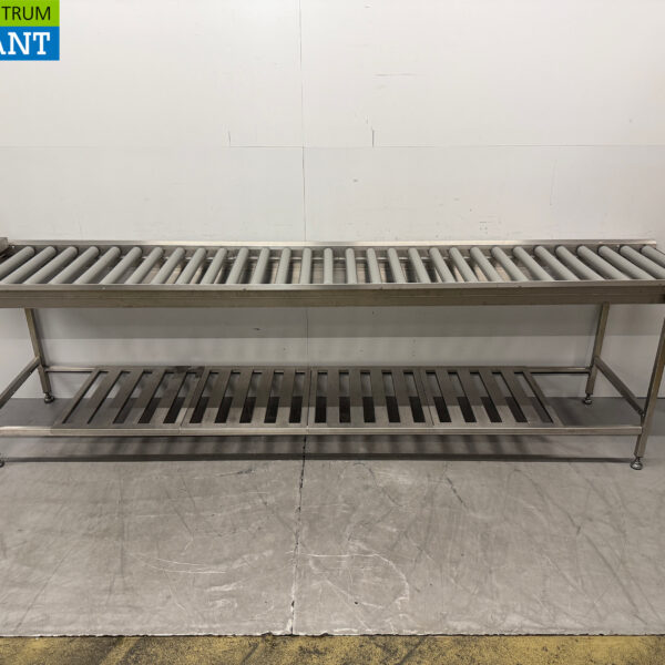 Edelstahl Wexiodisk Abtropftisch Rollenbahn T.B.V. Schiebespülmaschine 310 cm Horeca