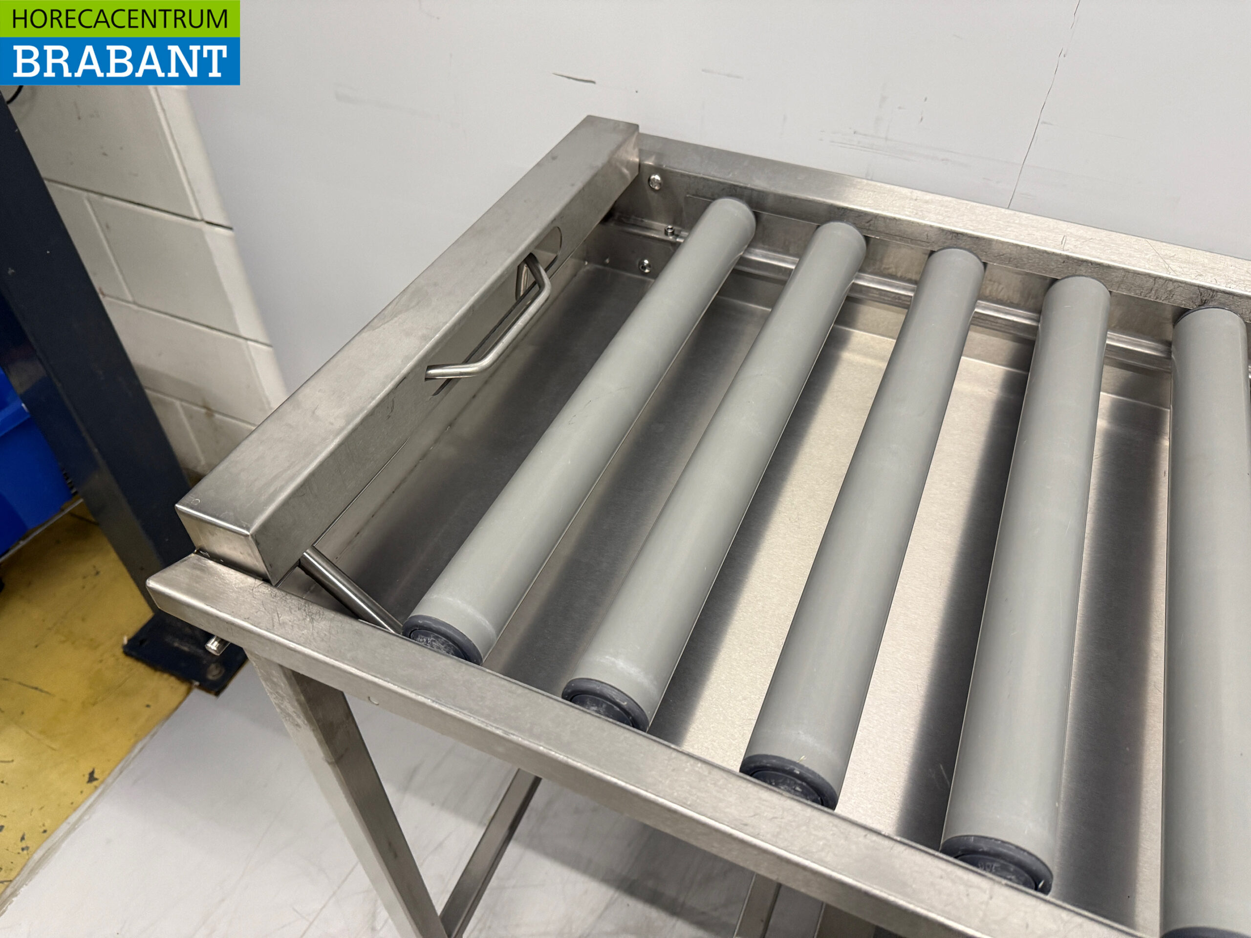 Edelstahl Wexiodisk Abtropftisch Rollenbahn T.B.V. Schiebespülmaschine 310 cm Horeca – Bild 4