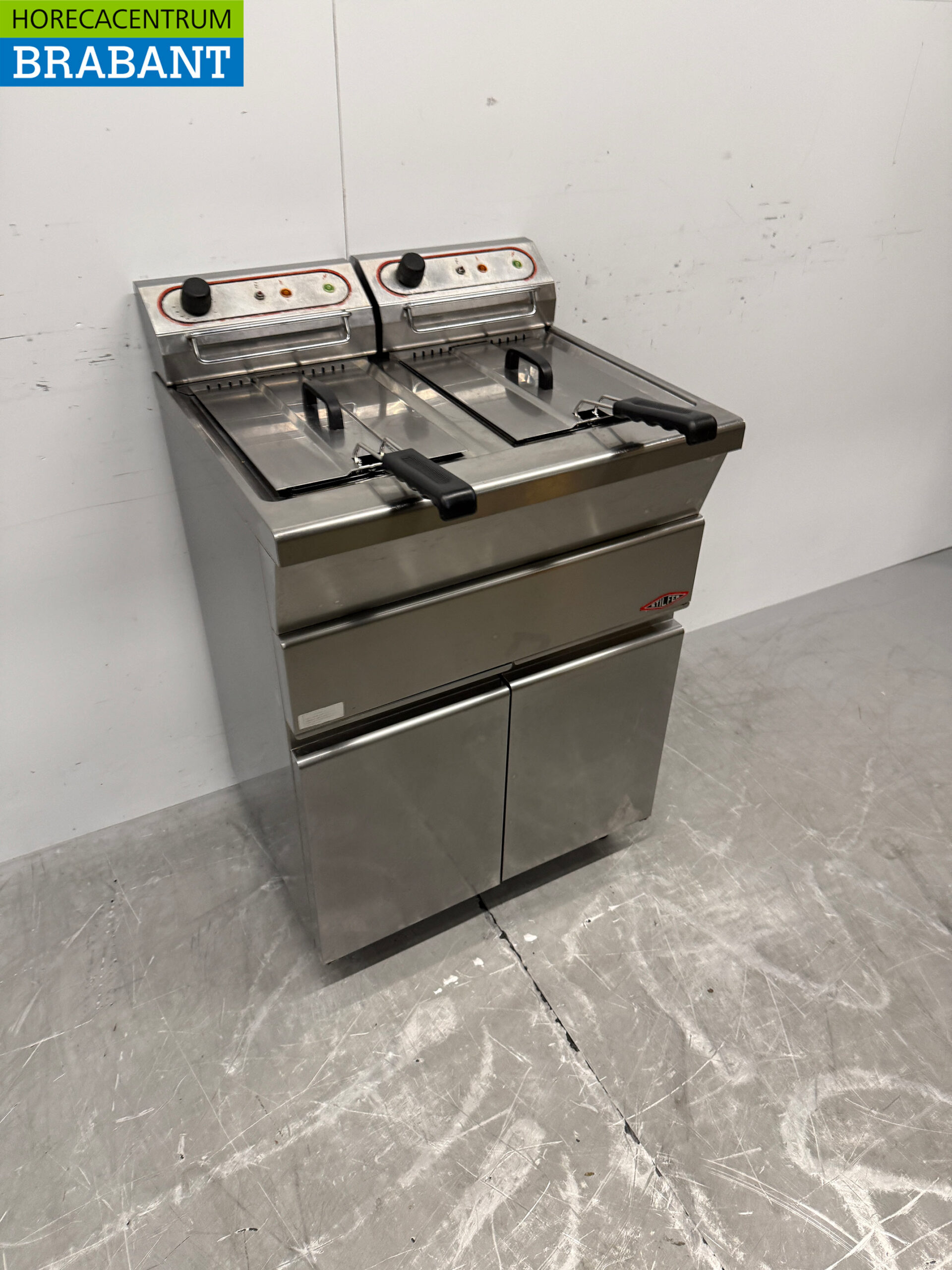 Edelstahl Stilfer Doppelfritteuse 2 x 9 Liter 2 x 230V Horeca – Bild 3