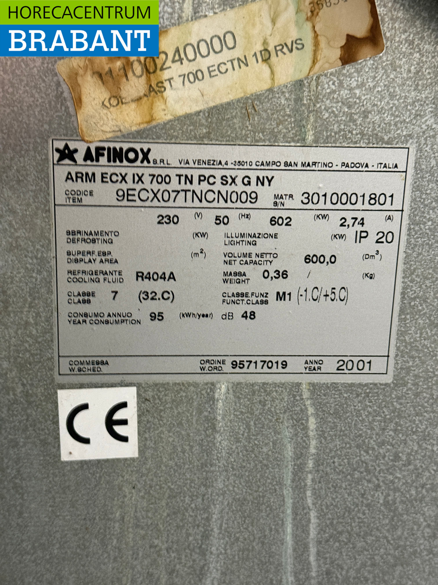 Edelstahl Afinox Kühlschrank 700 Liter 230V Horeca – Bild 5