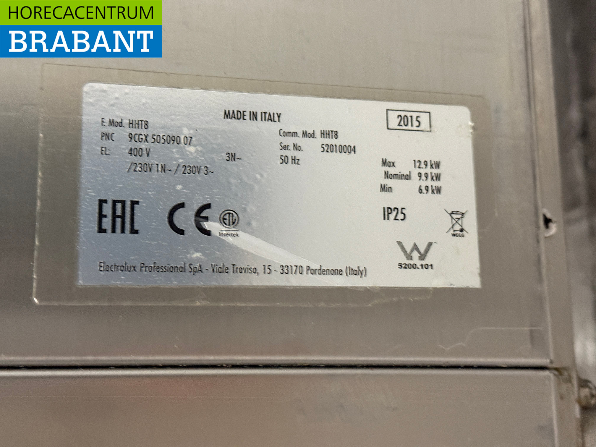 Edelstahl-Geschirrspüler Zanussi HHT8 Sliding 400V Catering – Bild 6