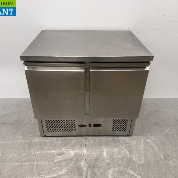 Edelstahl Profinox Kühltheke 2 Türen 90 cm 230V Horeca