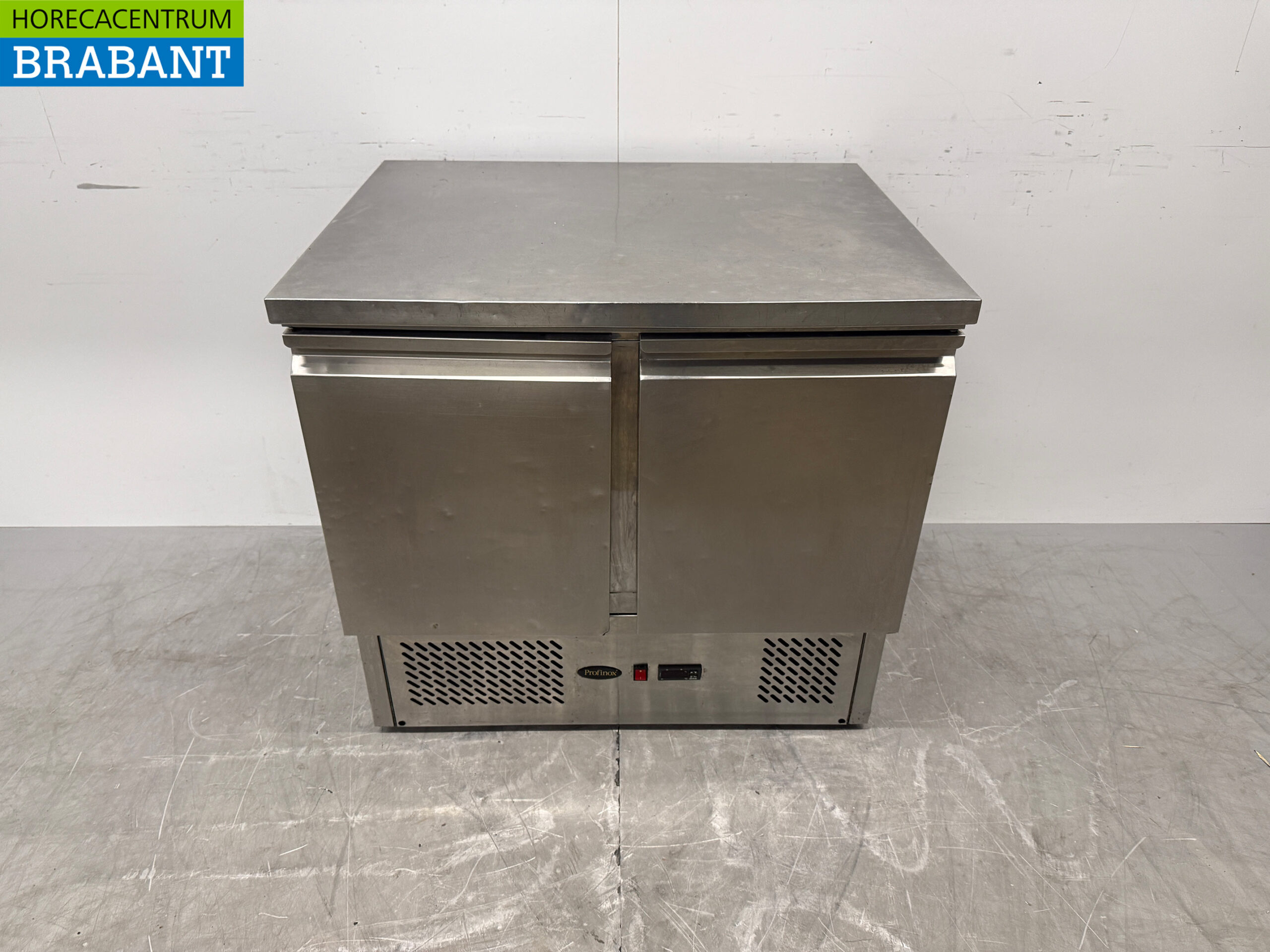 Edelstahl Profinox Kühltheke 2 Türen 90 cm 230V Horeca