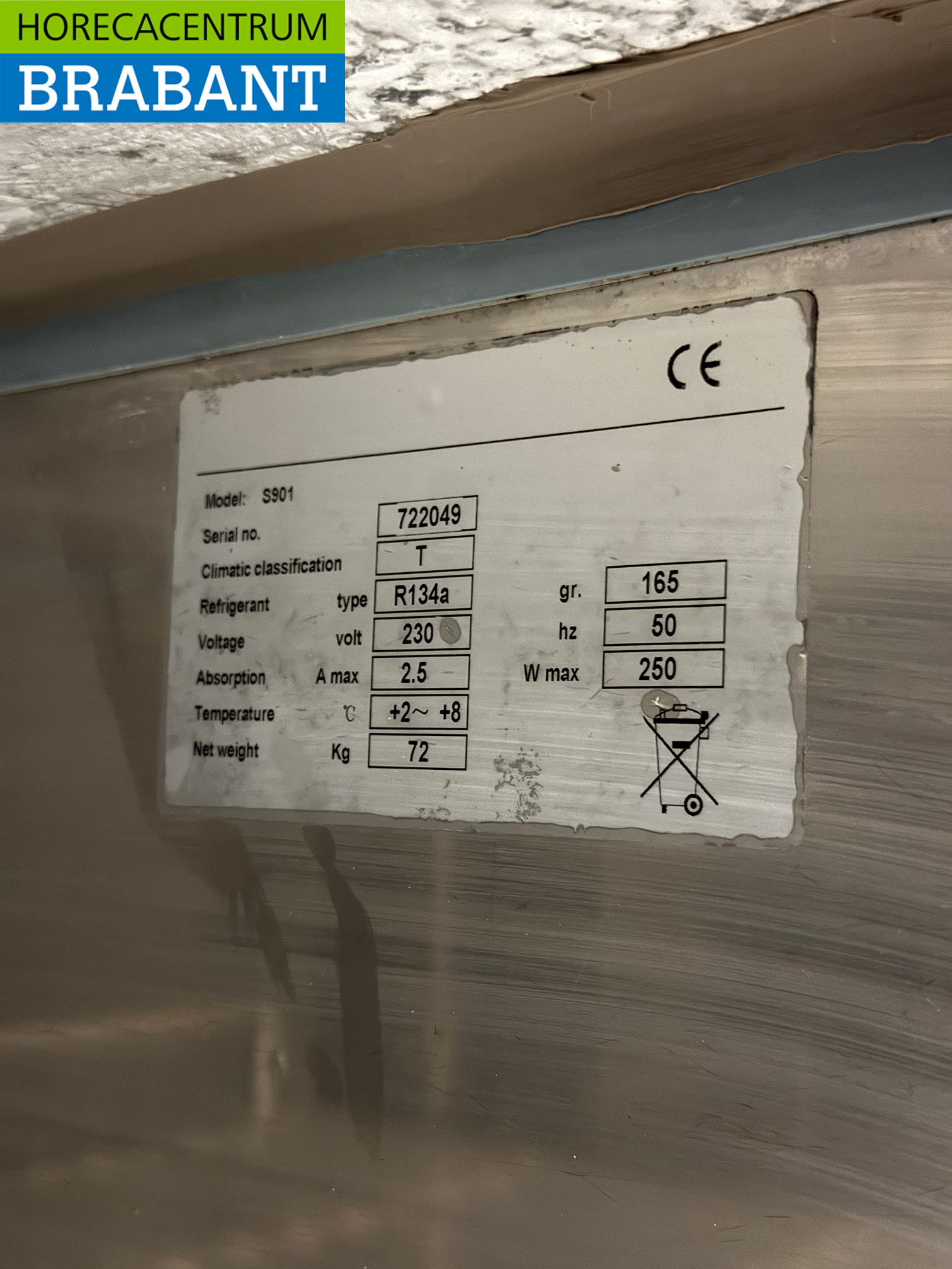Edelstahl Profinox Kühltheke 2 Türen 90 cm 230V Horeca – Bild 5