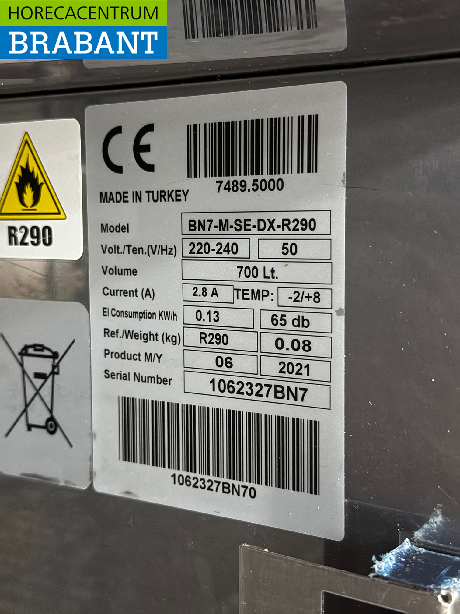 Edelstahl-Combisteel-Kühlschrank 700 Liter 230V Horeca – Bild 5