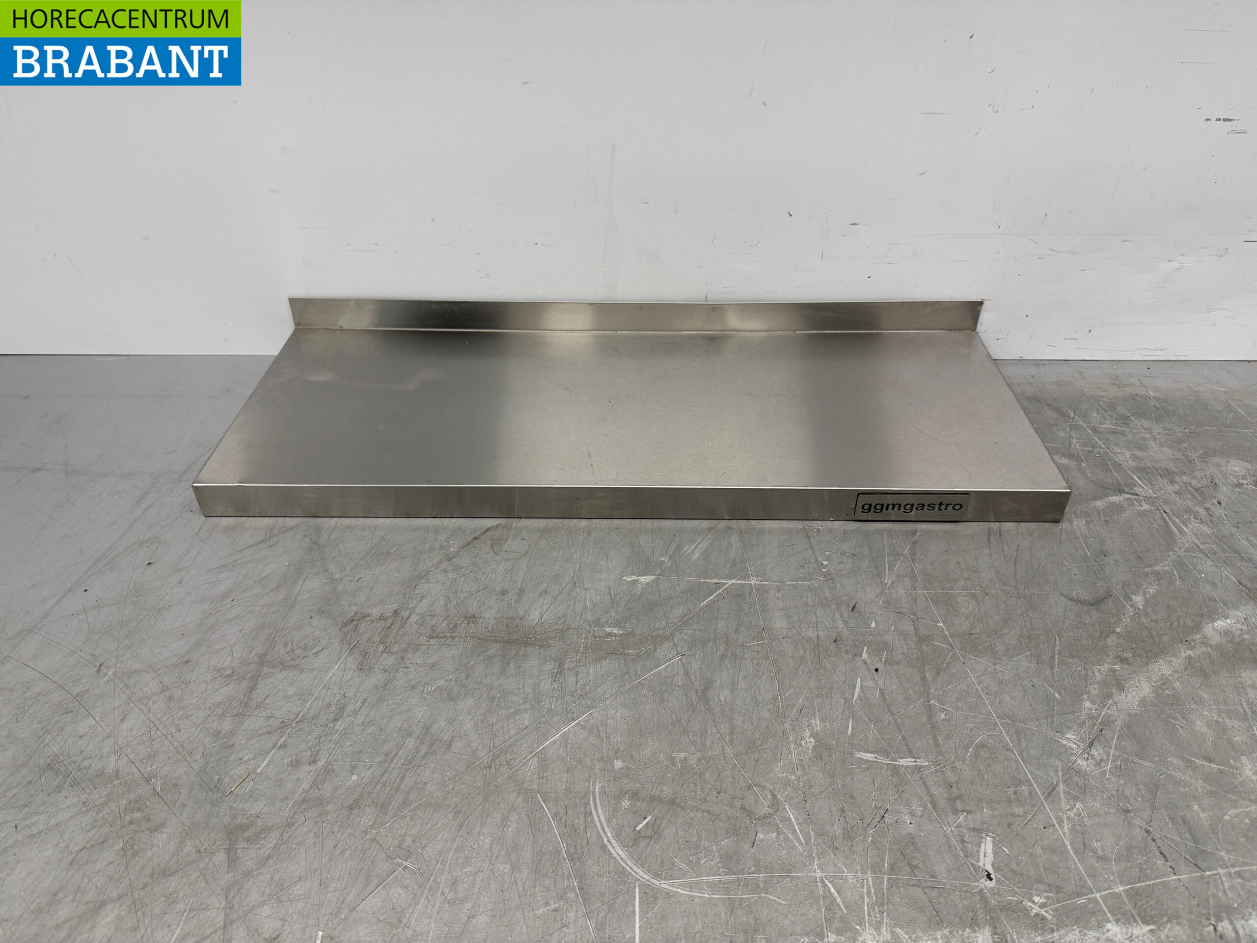Wandregal aus Edelstahl 80 x 30 cm Horeca