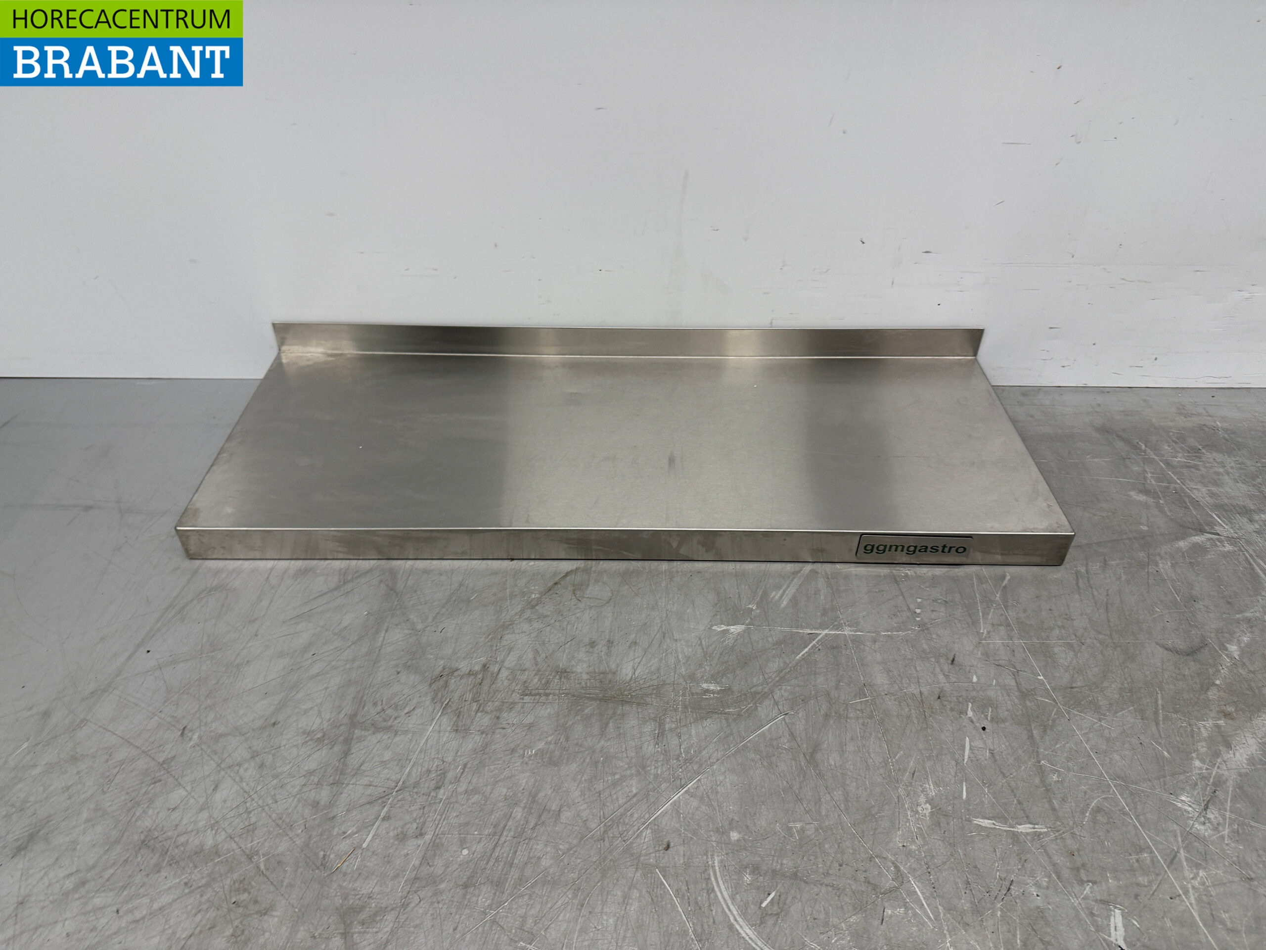Wandregal aus Edelstahl 80 x 30 cm Horeca