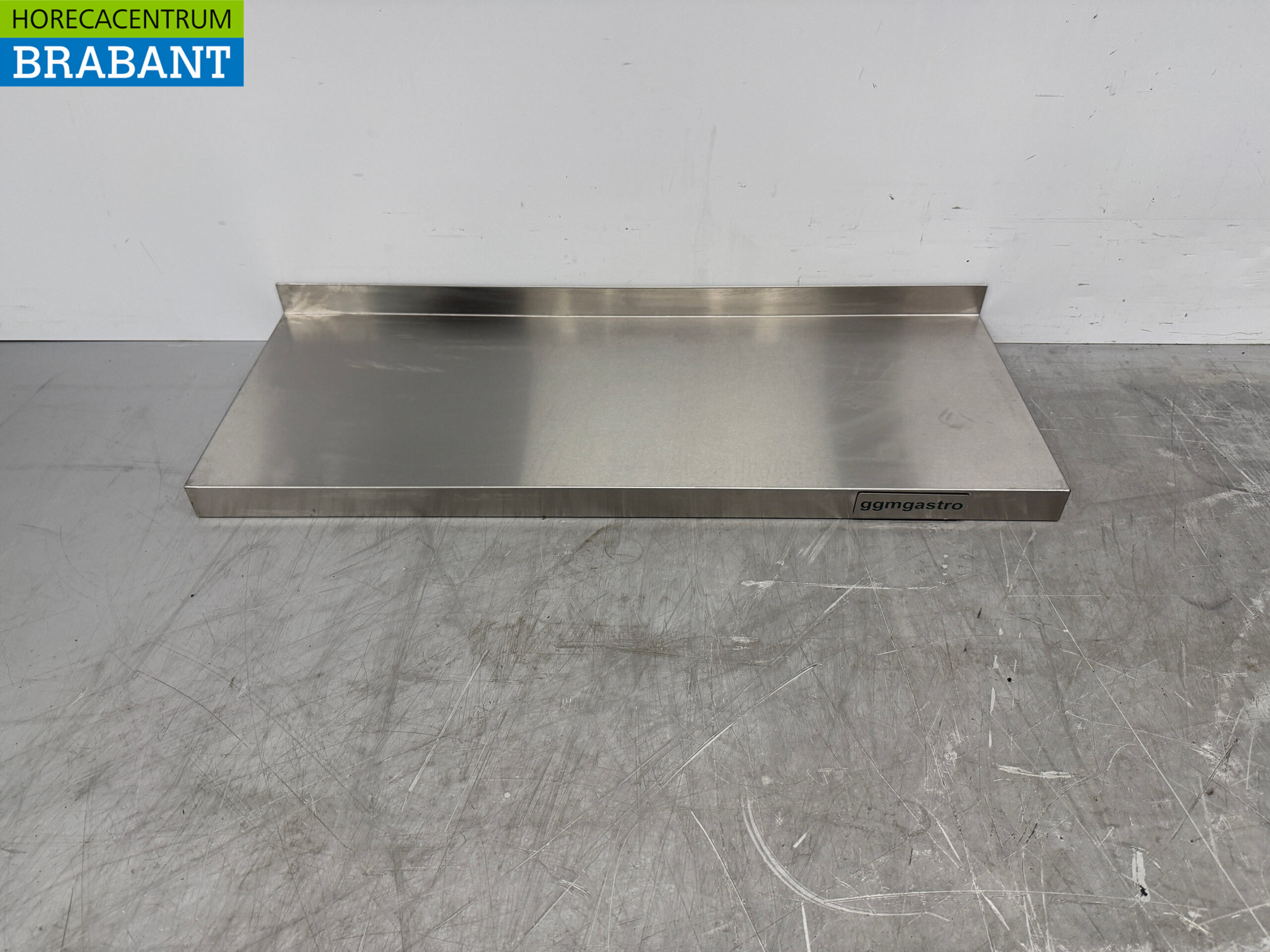 Wandregal aus Edelstahl 80 x 30 cm Horeca