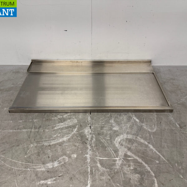 Abtropffläche aus Edelstahl für Durchschubspülmaschine 134,5 cm Horeca