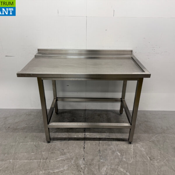 Edelstahl Abtropftisch für Durchlaufspüler 120 x 72,5 x 87,5 cm Horeca