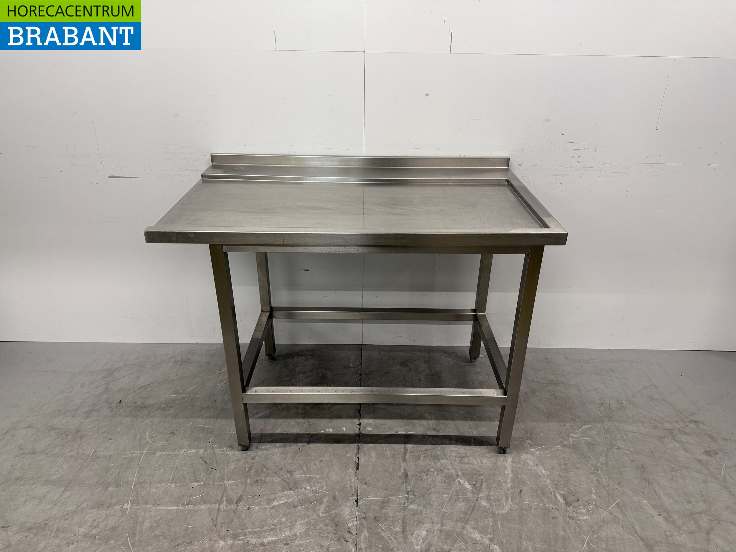 Edelstahl Abtropftisch für Durchlaufspüler 120 x 72,5 x 87,5 cm Horeca