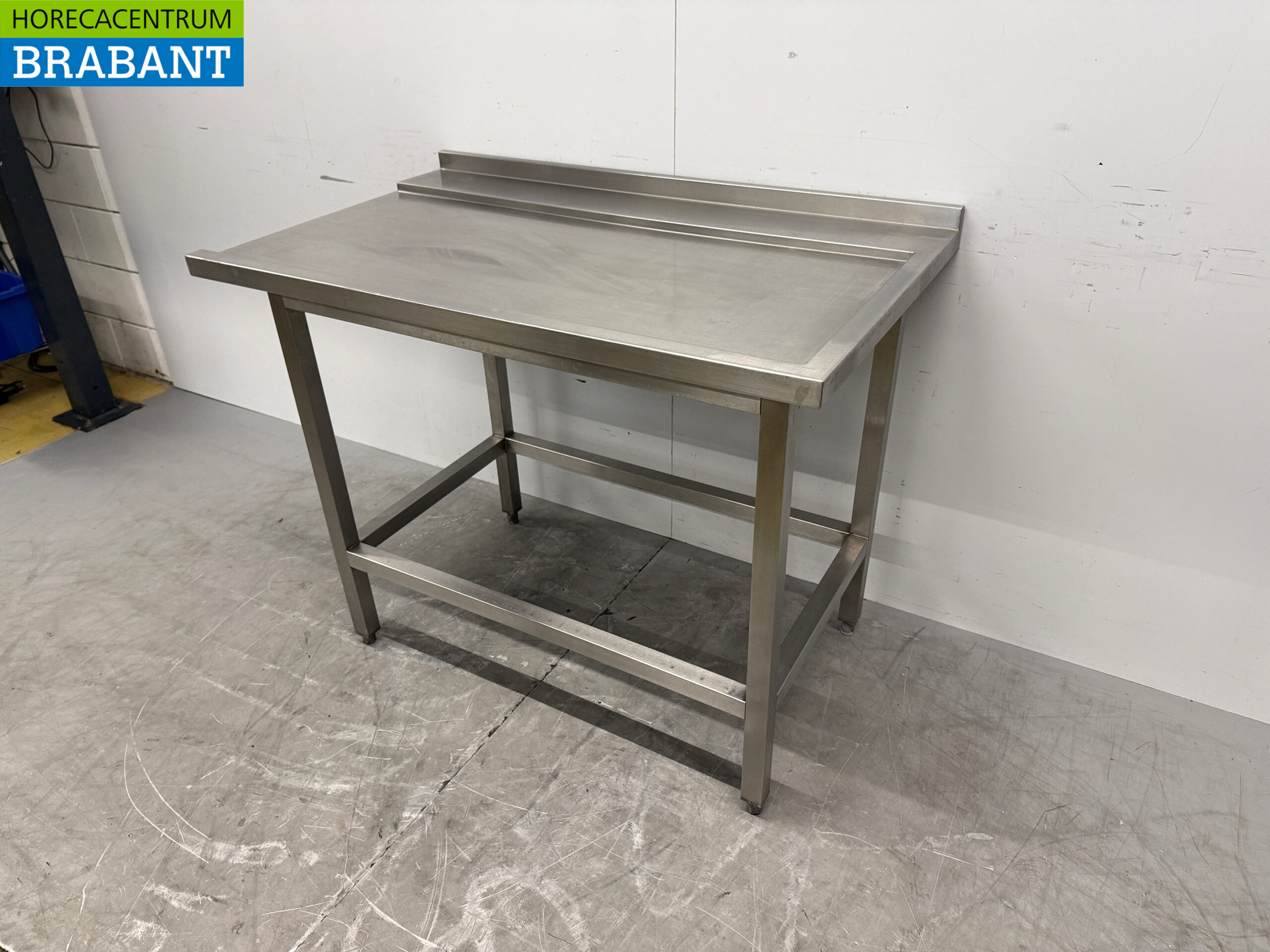 Edelstahl Abtropftisch für Durchlaufspüler 120 x 72,5 x 87,5 cm Horeca – Bild 2