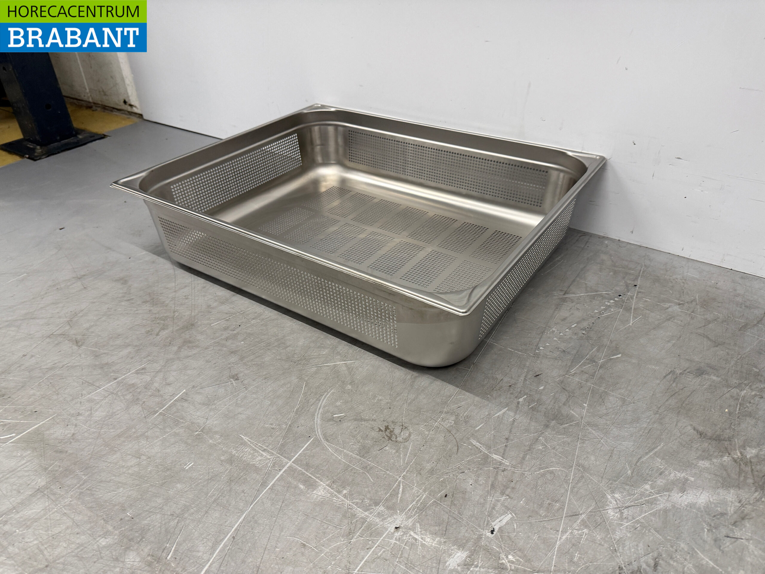 Edelstahl Blanco 2/1 GN - Gastronormtablett Gelocht 150 mm Catering – Bild 2