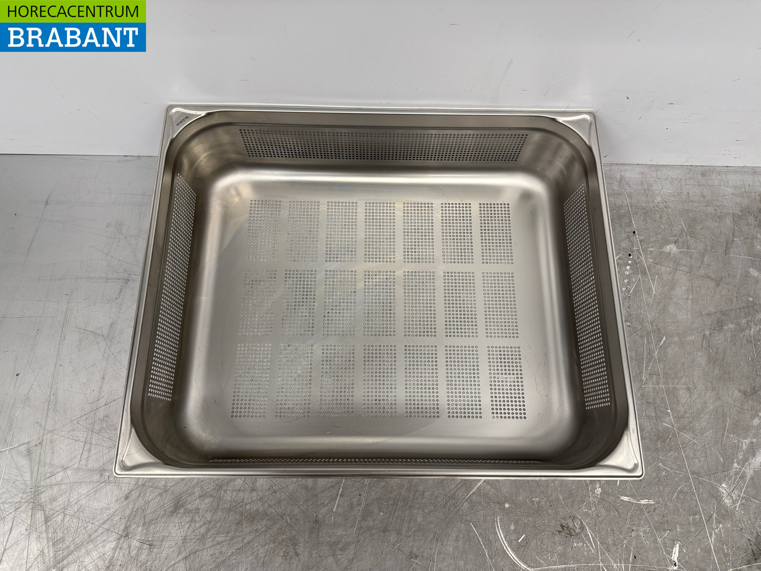 Edelstahl Blanco 2/1 GN - Gastronormtablett Gelocht 150 mm Catering – Bild 4
