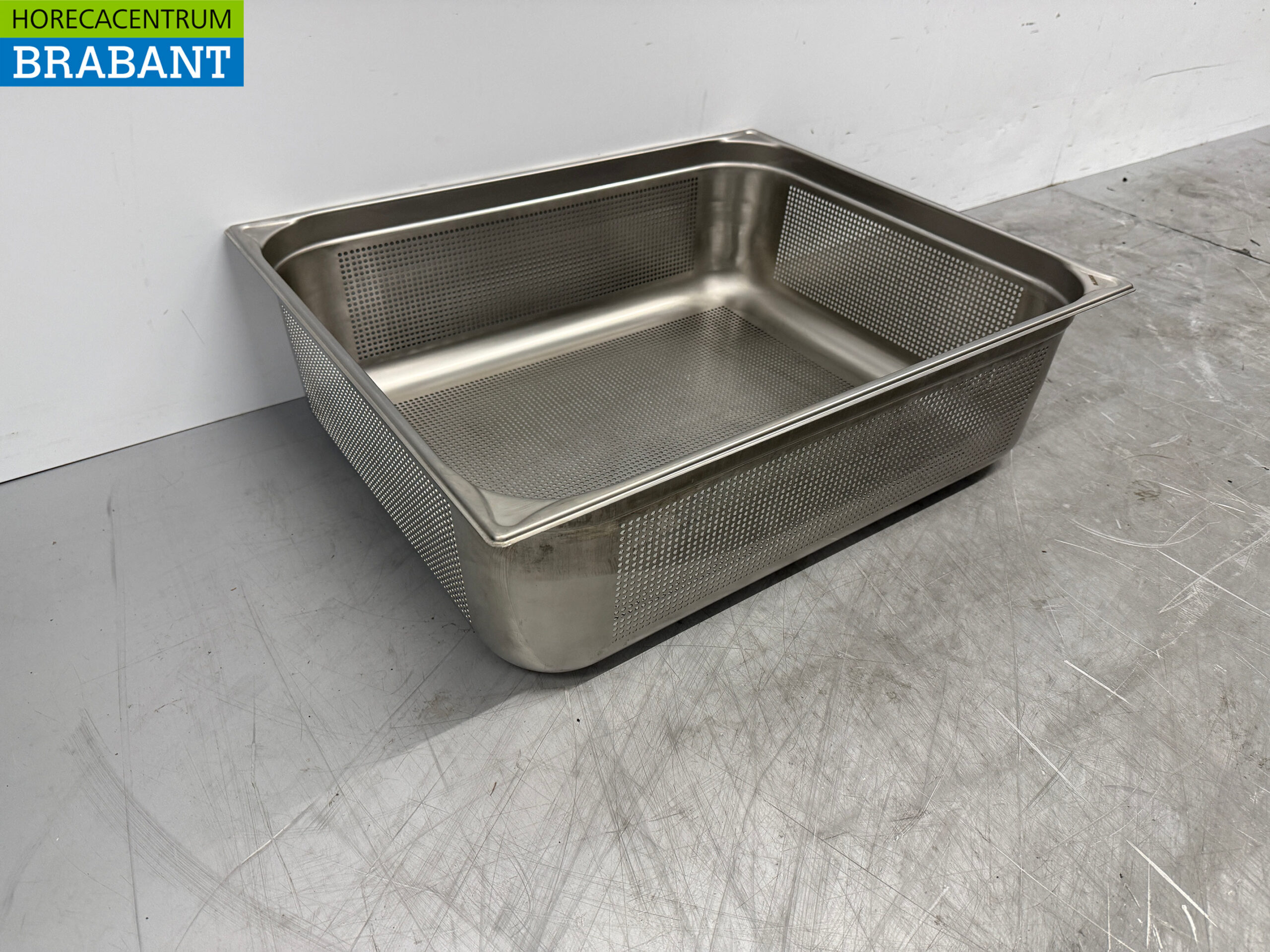 Edelstahl Blanco 2/1 GN - Gastronormtablett Gelocht 200 mm Catering – Bild 3