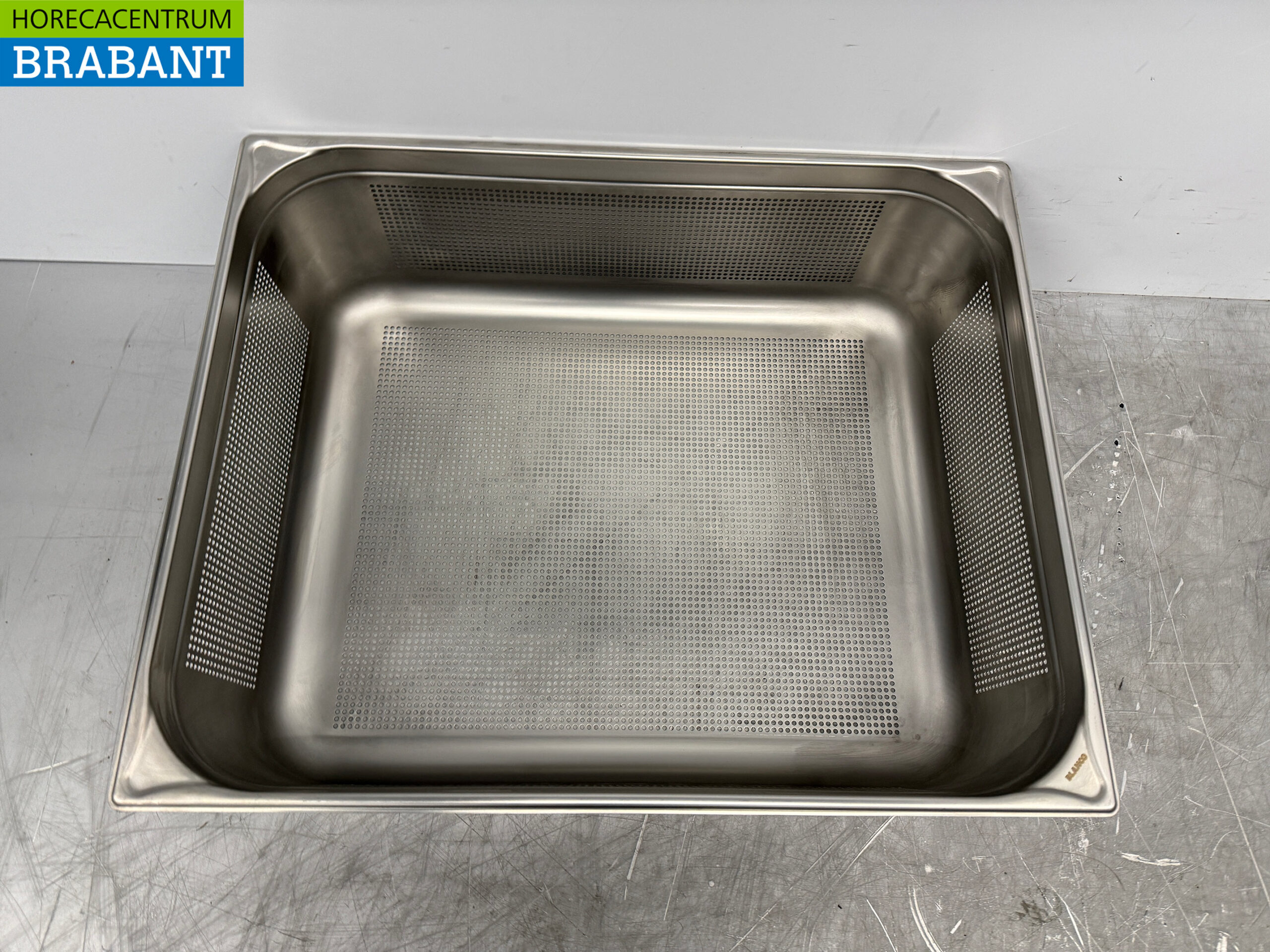 Edelstahl Blanco 2/1 GN - Gastronormtablett Gelocht 200 mm Catering – Bild 4