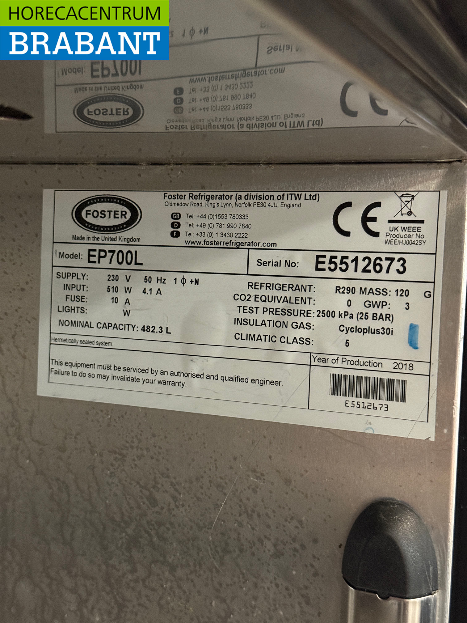 Foster Mobiler Gefrierschrank aus Edelstahl 600 Liter 230V Horeca – Bild 5
