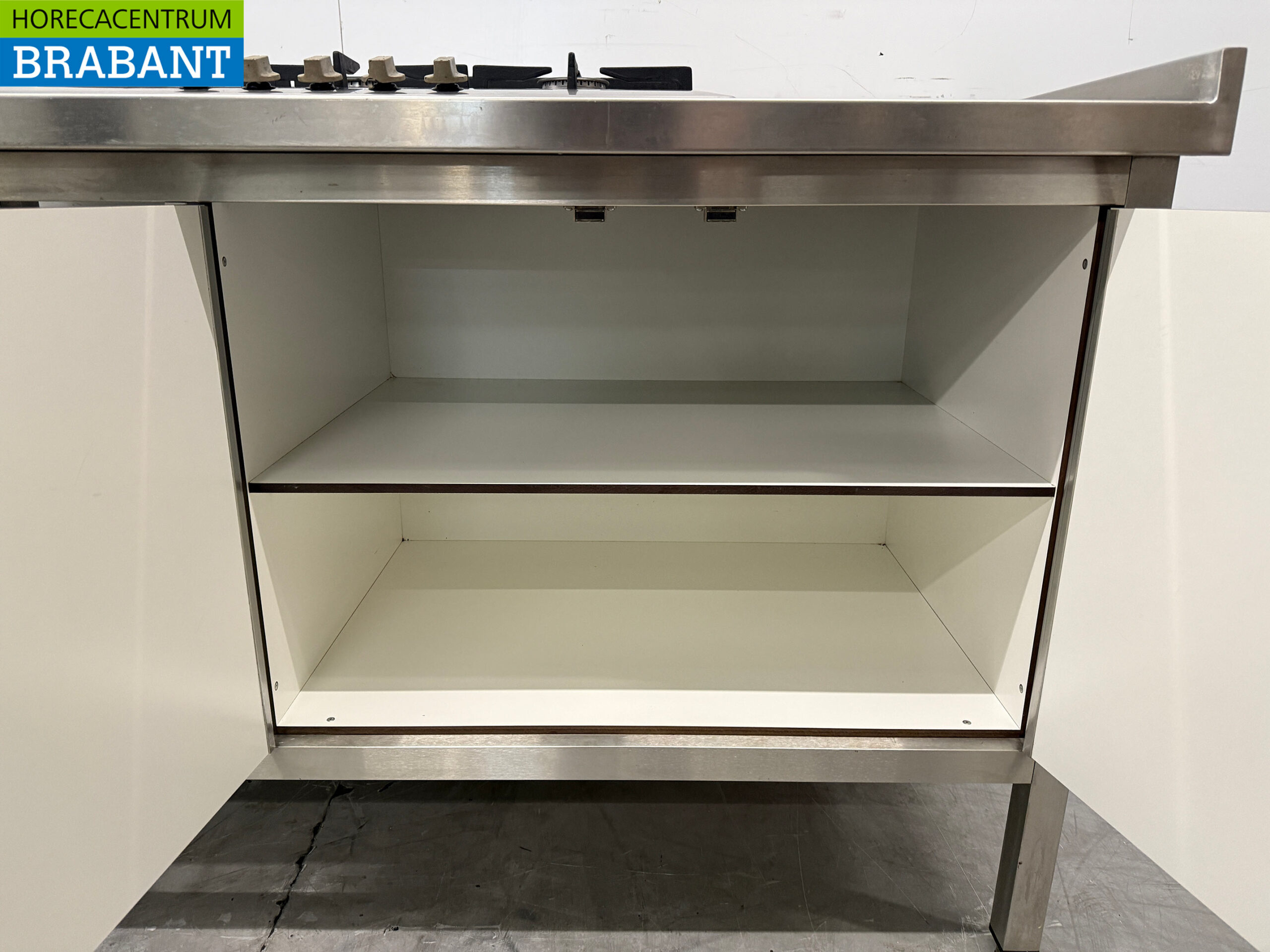 Edelstahl Arbeitsschrank mit 4 Türen 196,5 x 70 x 89 cm GAS Catering – Bild 7