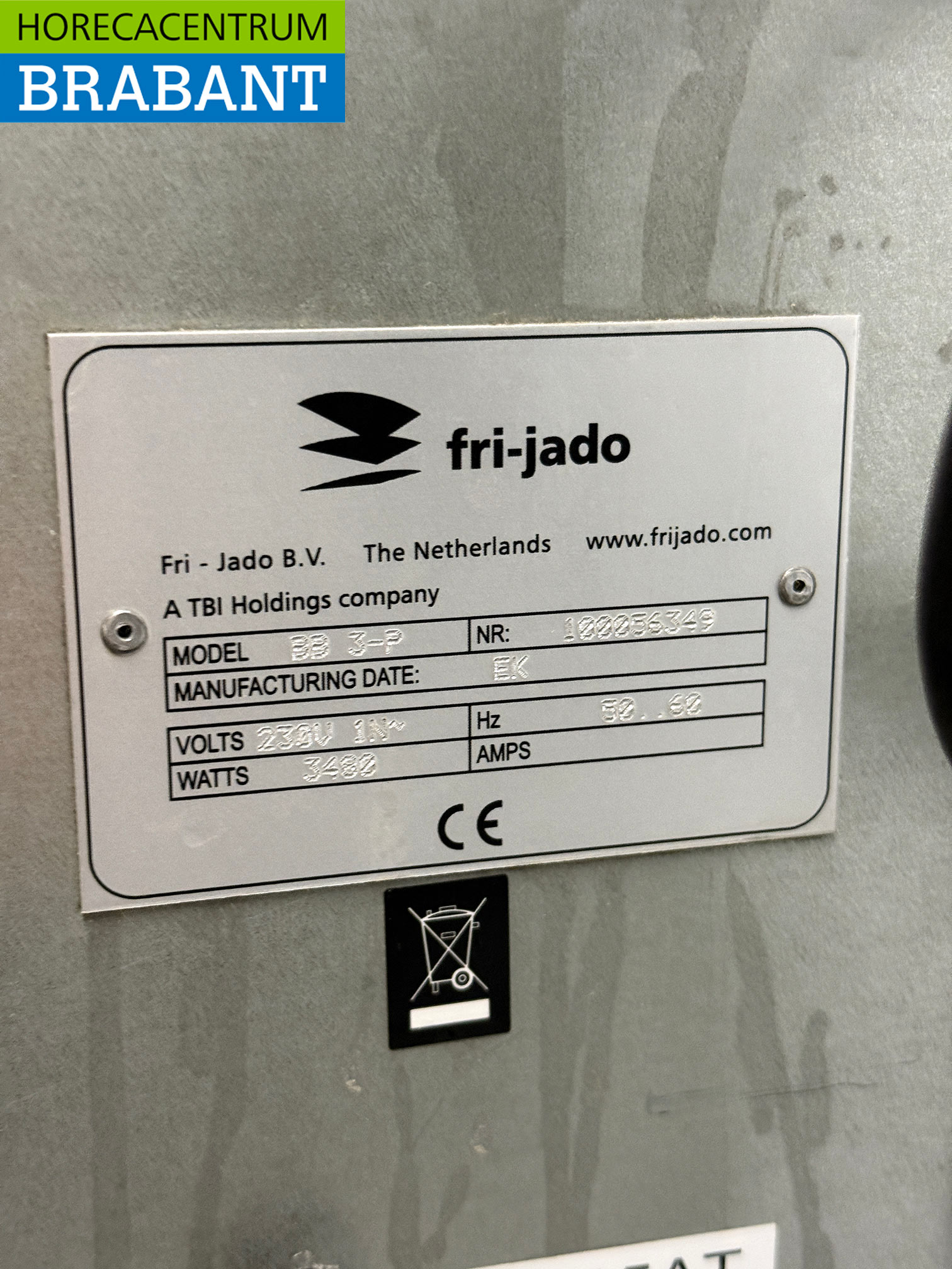 Fri-Jado Umluftofen aus Edelstahl mit Feuchtigkeitszufuhr 3 x 60/40 cm 230V Horeca – Bild 6