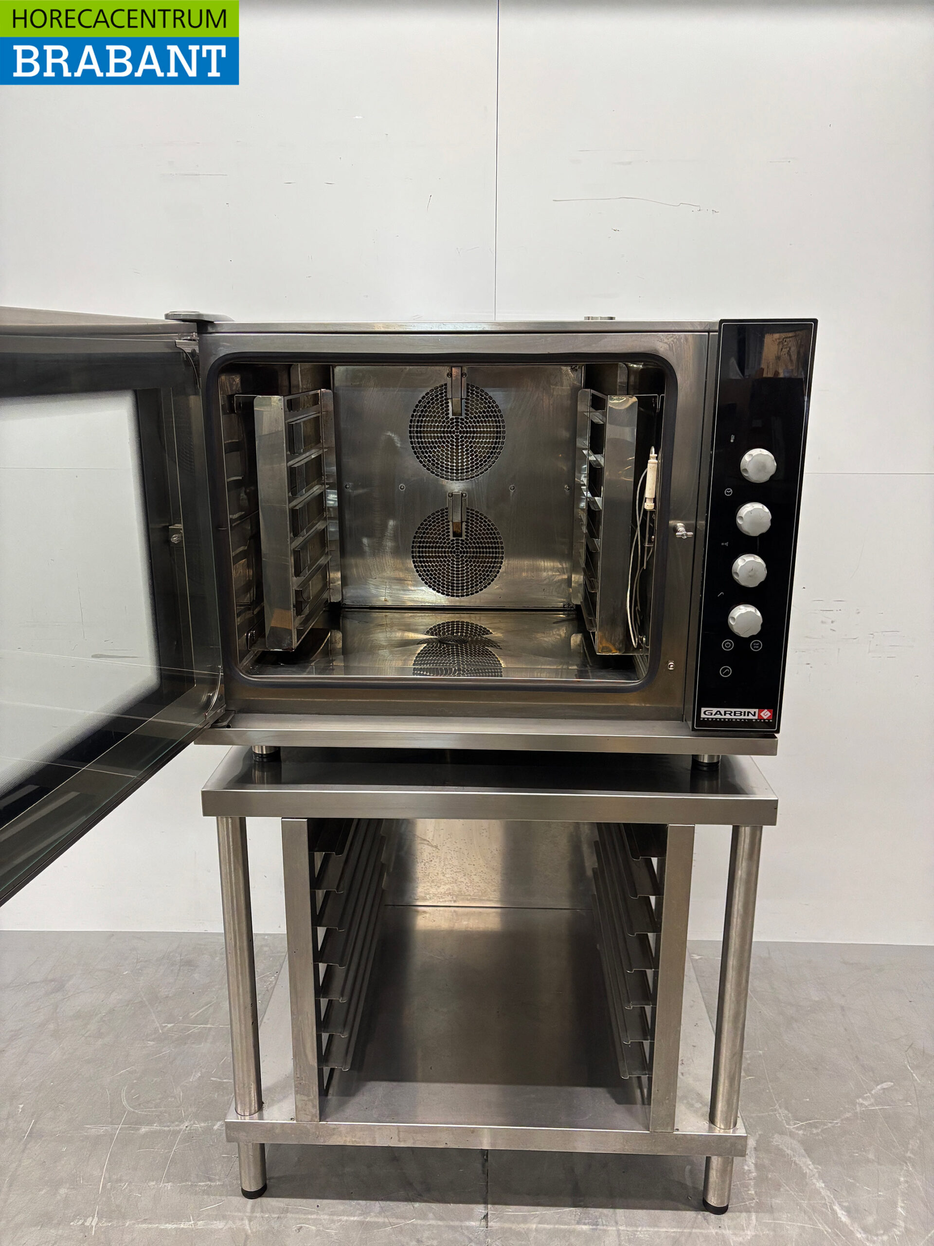 Garbin-Heißluftofen aus Edelstahl mit Feuchtigkeitszufuhr und Untergestell, 6 x 1/1 G, 400 V, Gastronomie – Bild 4