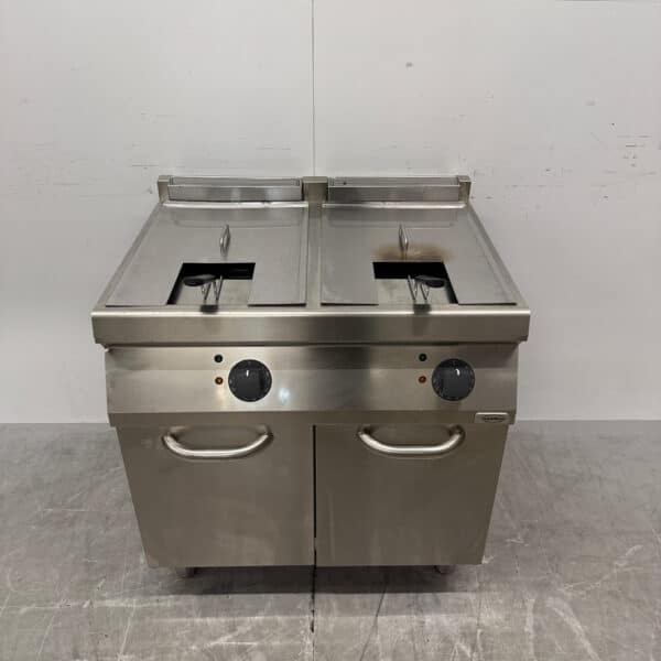 Zanussi Doppel-Fritteuse aus Edelstahl, 2 x 16 Liter, 400 V, Gastronomie