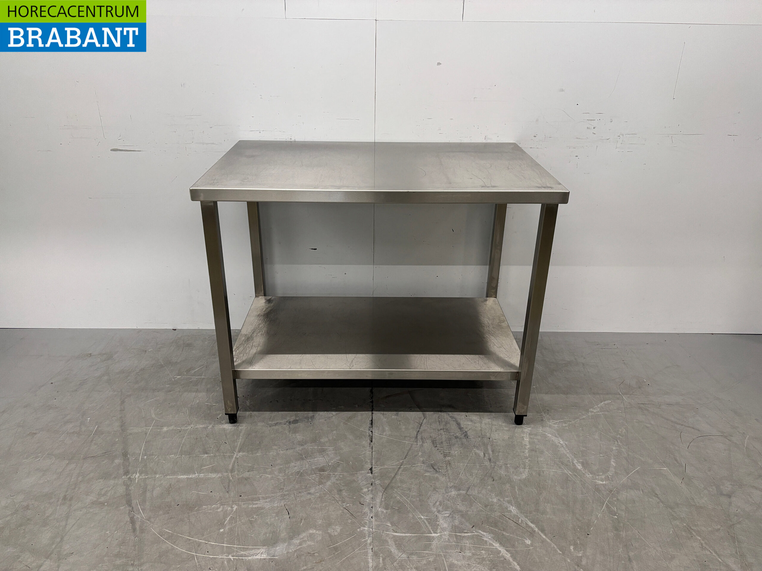Edelstahl-Arbeitstisch mit Untergestell 110 x 70 x 85 cm Gastronomie