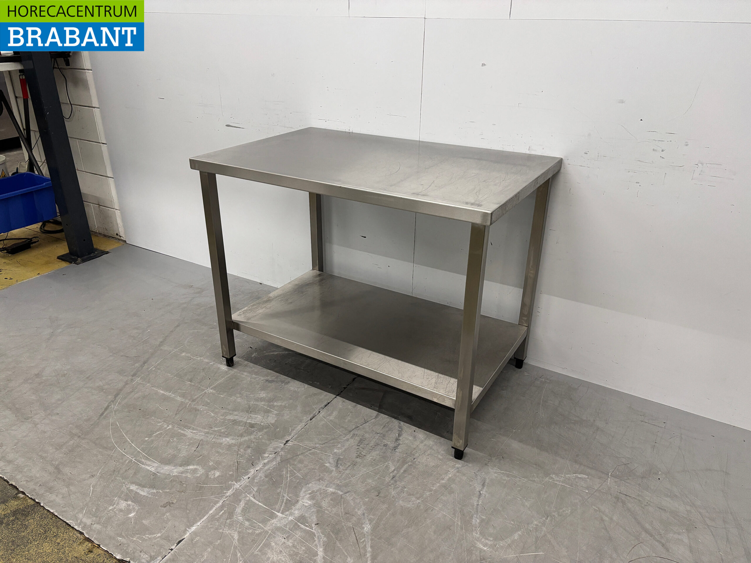 Edelstahl-Arbeitstisch mit Untergestell 110 x 70 x 85 cm Gastronomie – Bild 2