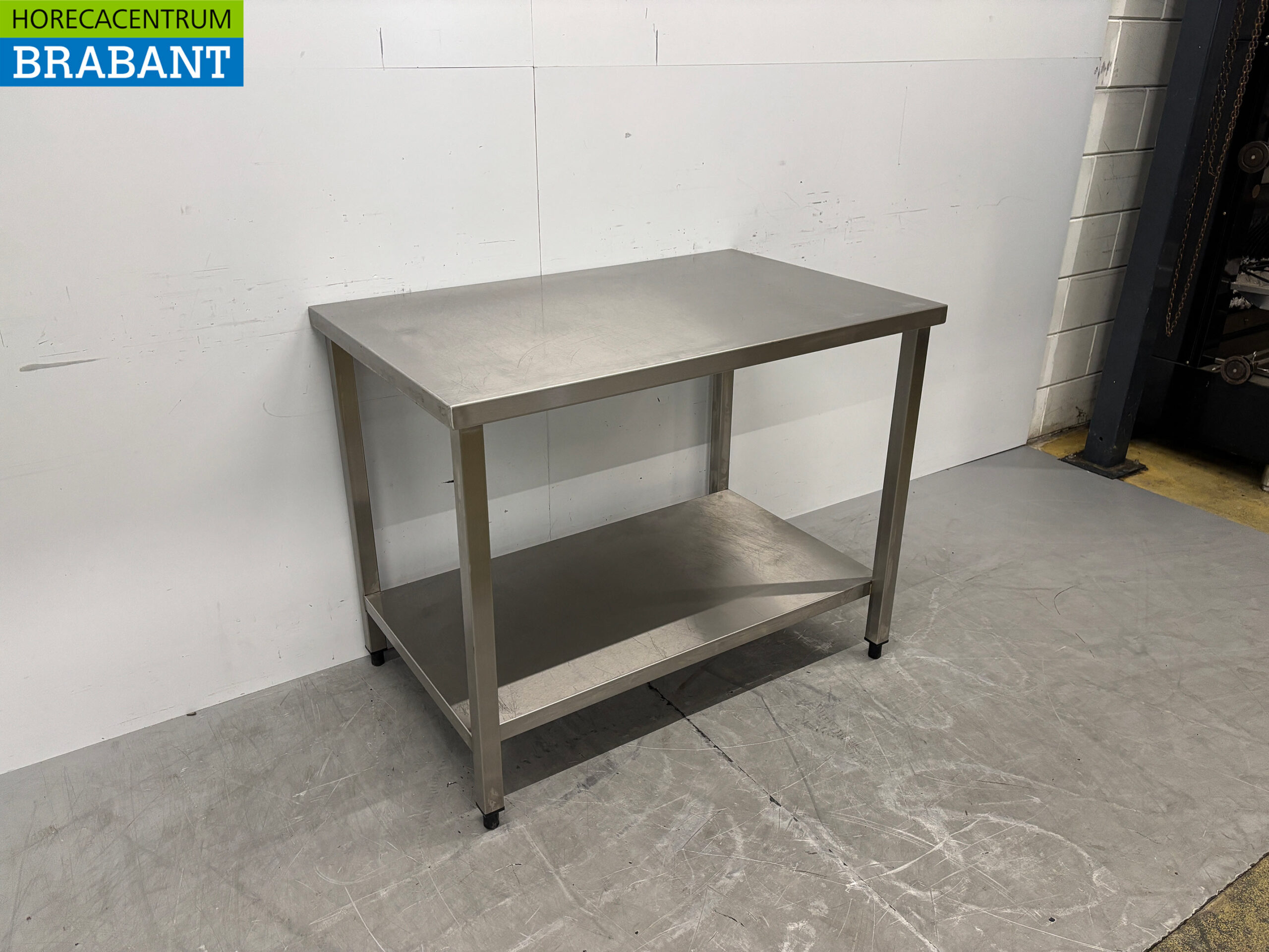 Edelstahl-Arbeitstisch mit Untergestell 110 x 70 x 85 cm Gastronomie – Bild 3