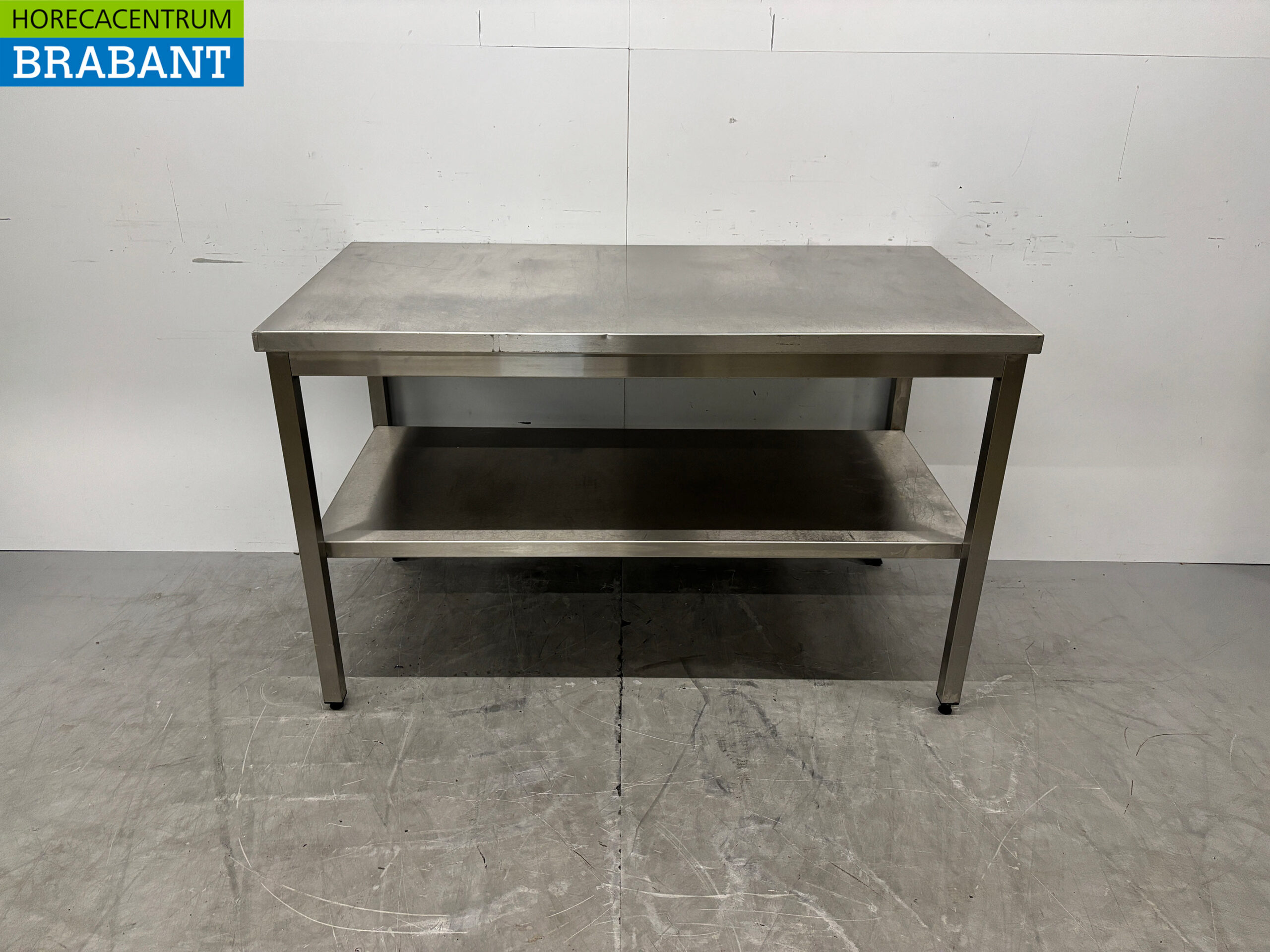 Edelstahl-Arbeitstisch mit Untergestell 140 x 70 x 87,5 cm Gastronomie