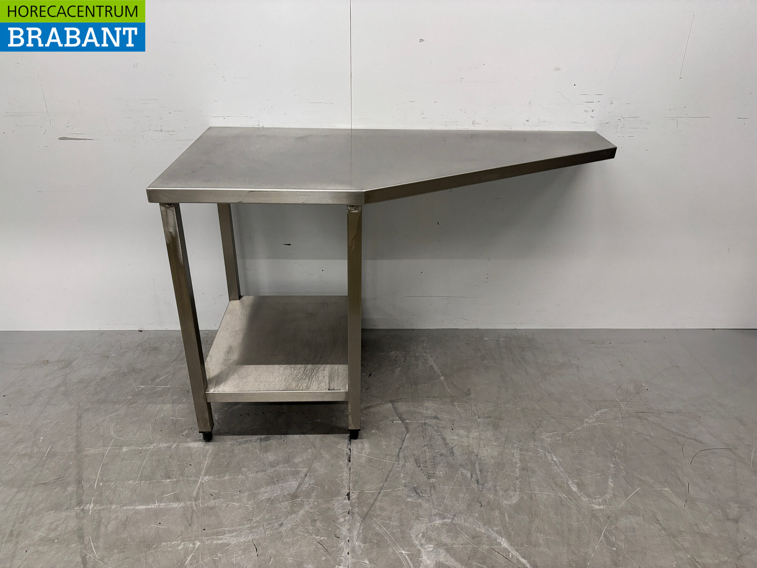 Edelstahl-Arbeitstisch mit Ablagefläche 139 x 70 x 86,5 cm Gastronomie