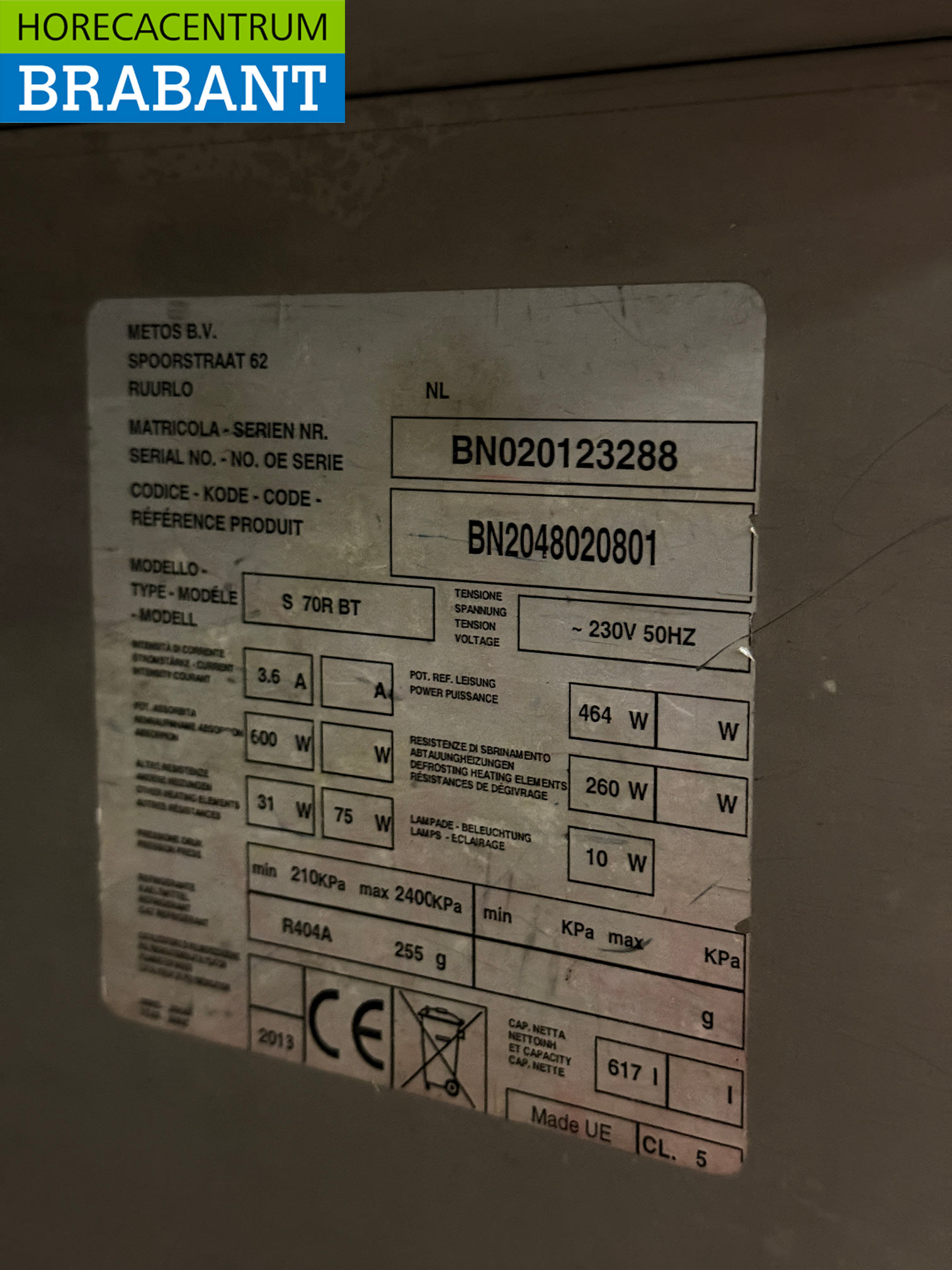 Metos-Gefrierschrank aus Edelstahl, 700 Liter, 230 V, Gastronomie – Bild 5