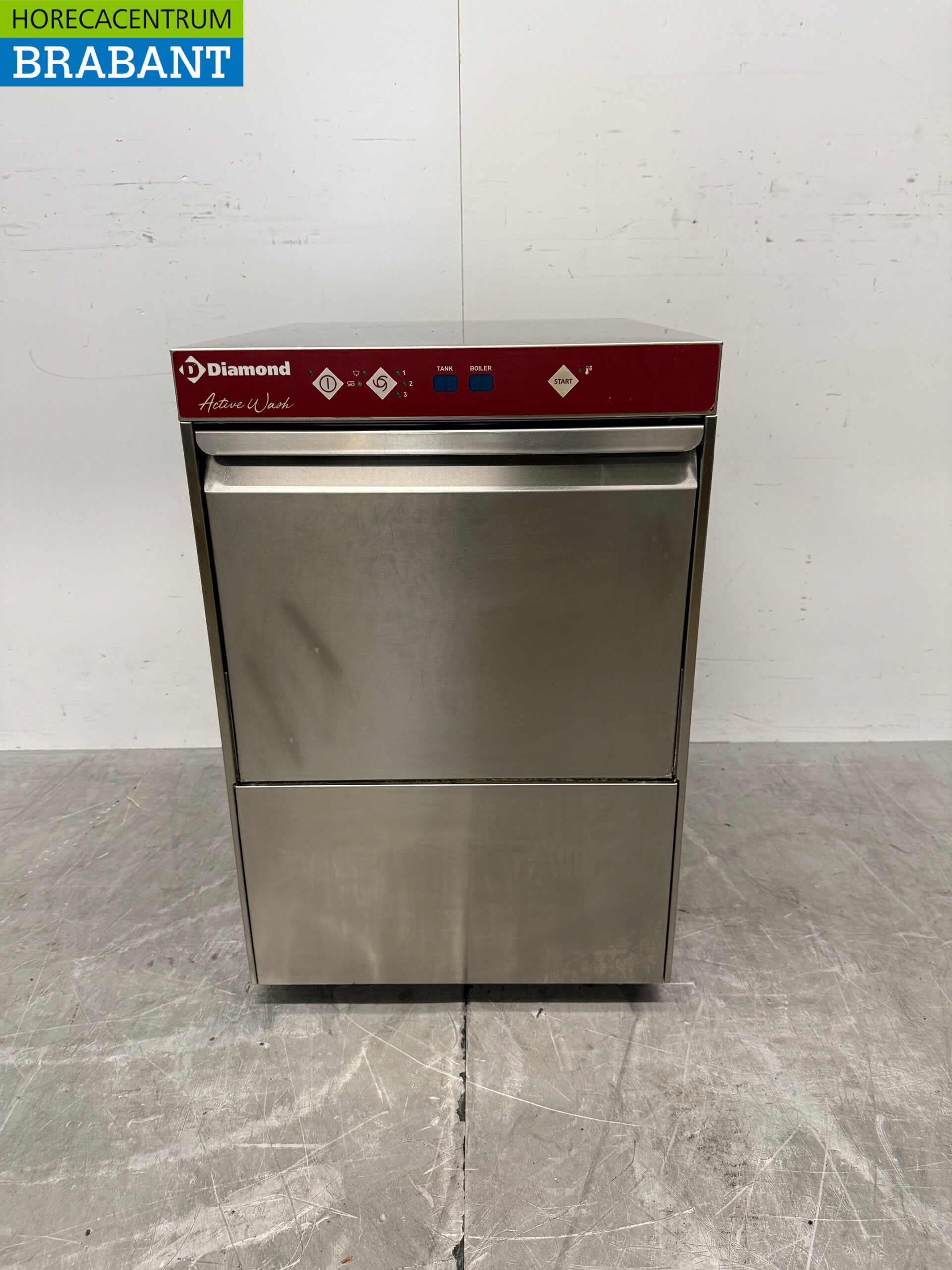 Edelstahl-Glaswaschmaschine „Diamond“ mit Ablaufpumpe, 230 V, Gastronomie
