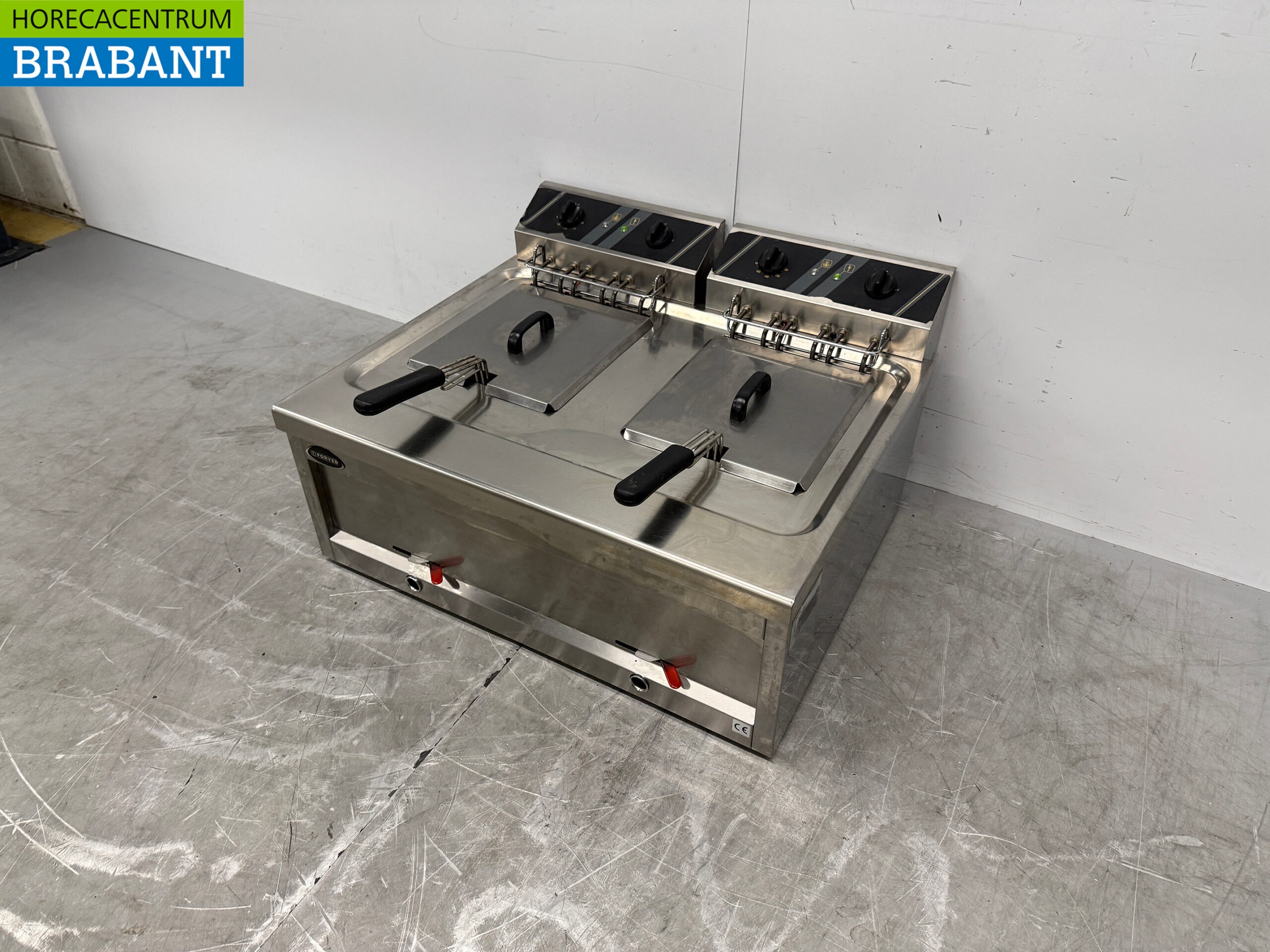 Forved Doppel-Fritteuse aus Edelstahl 2 x 12 Liter 2 x 400V Horeca – Bild 2
