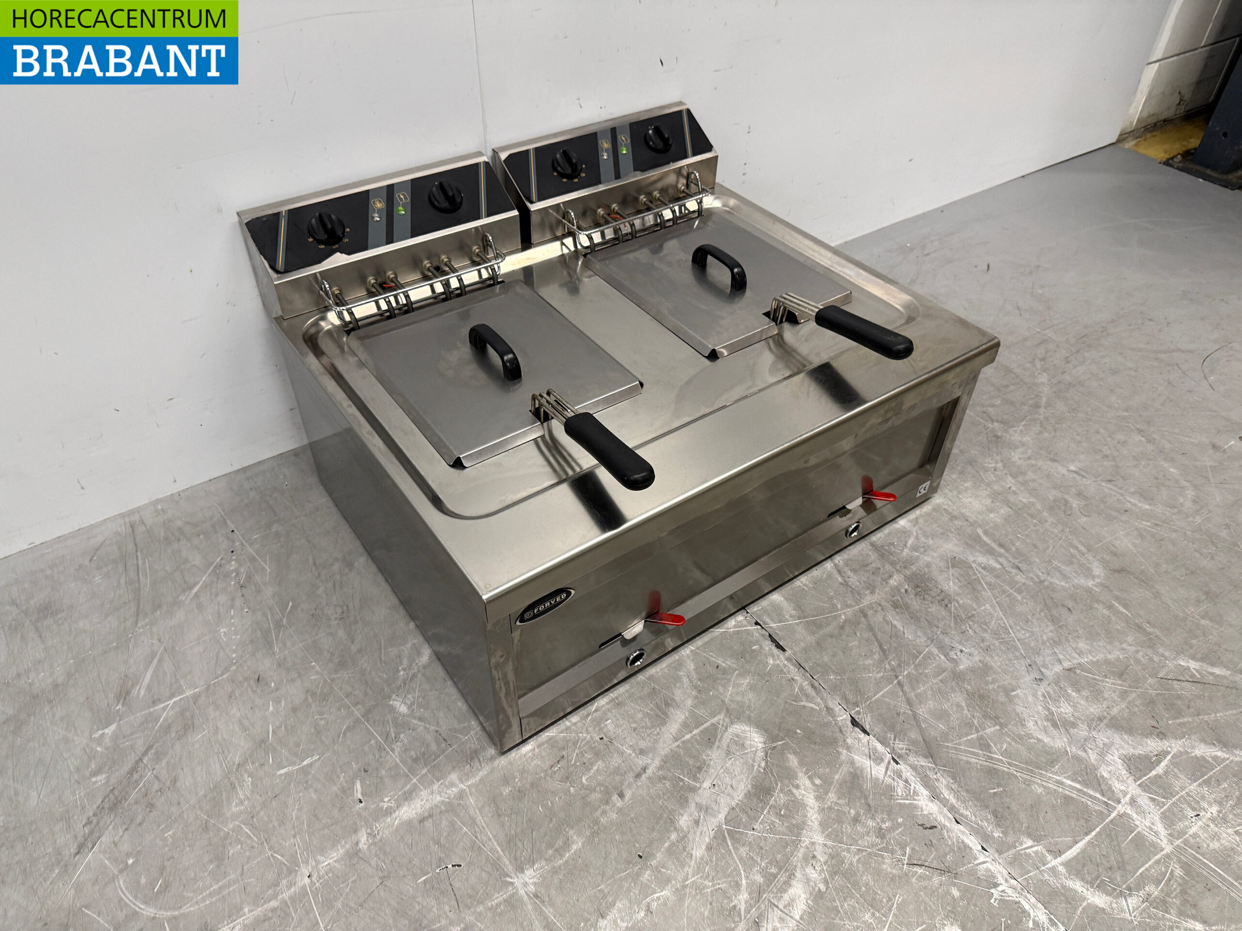 Forved Doppel-Fritteuse aus Edelstahl 2 x 12 Liter 2 x 400V Horeca – Bild 3