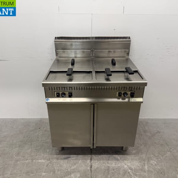 Elite Doppel-Fritteuse aus Edelstahl 2 x 15 Liter GAS Catering