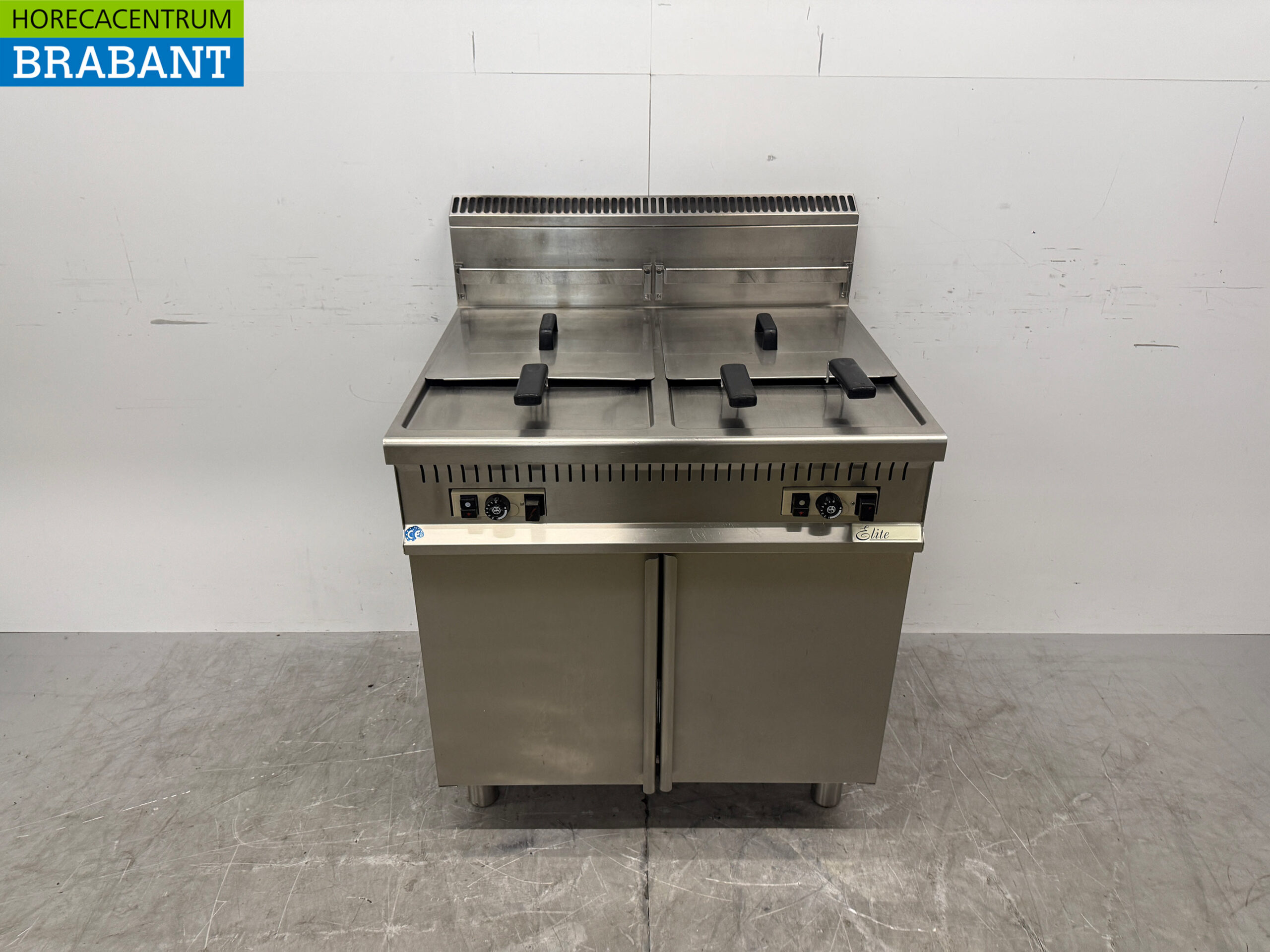 Elite Doppel-Fritteuse aus Edelstahl 2 x 15 Liter GAS Catering