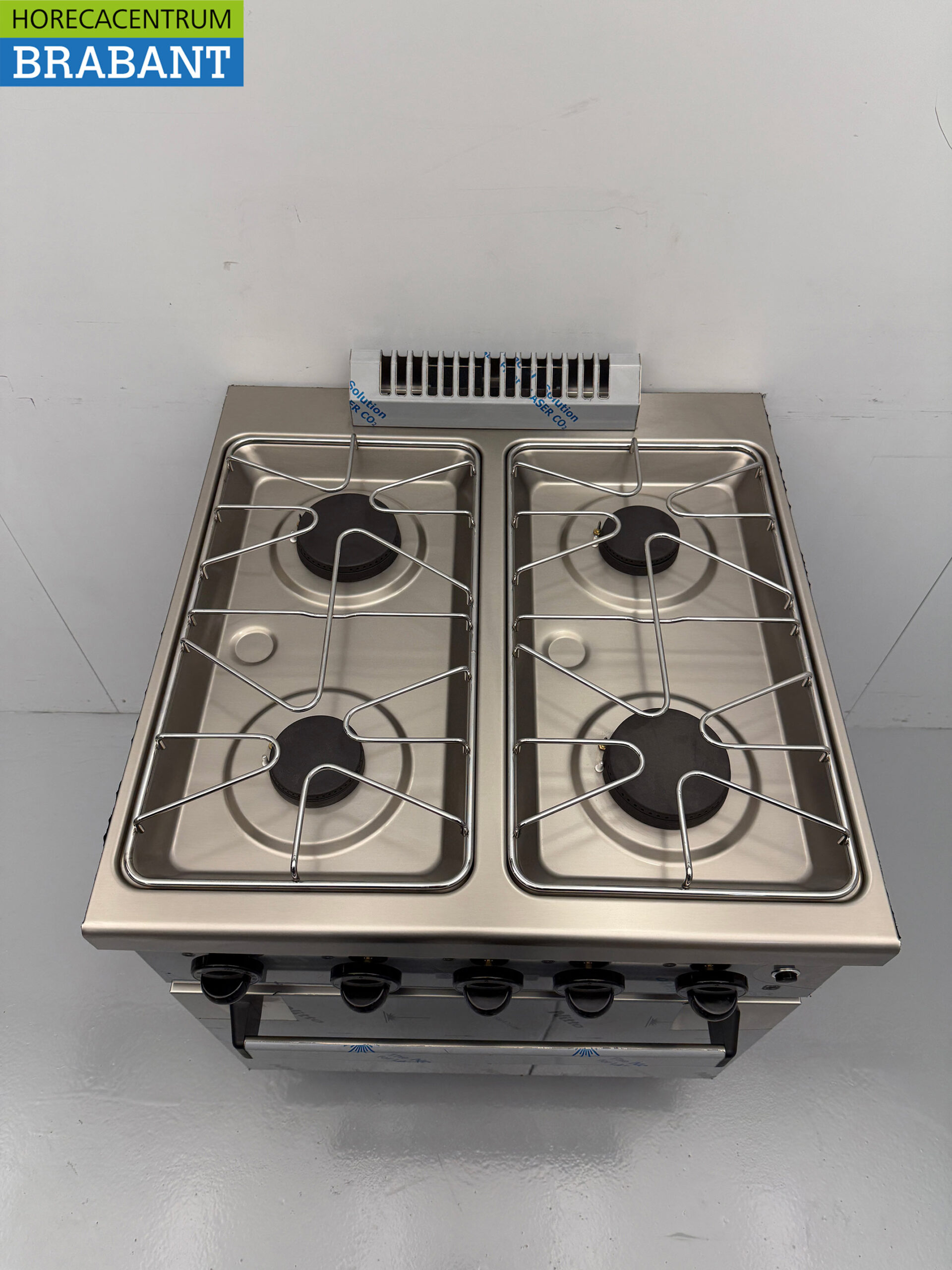 Edelstahl MBM Dexion 4-Flammen-Herd Gasherd mit Gas-Backofen 70 cm GAS Horeca – Bild 4