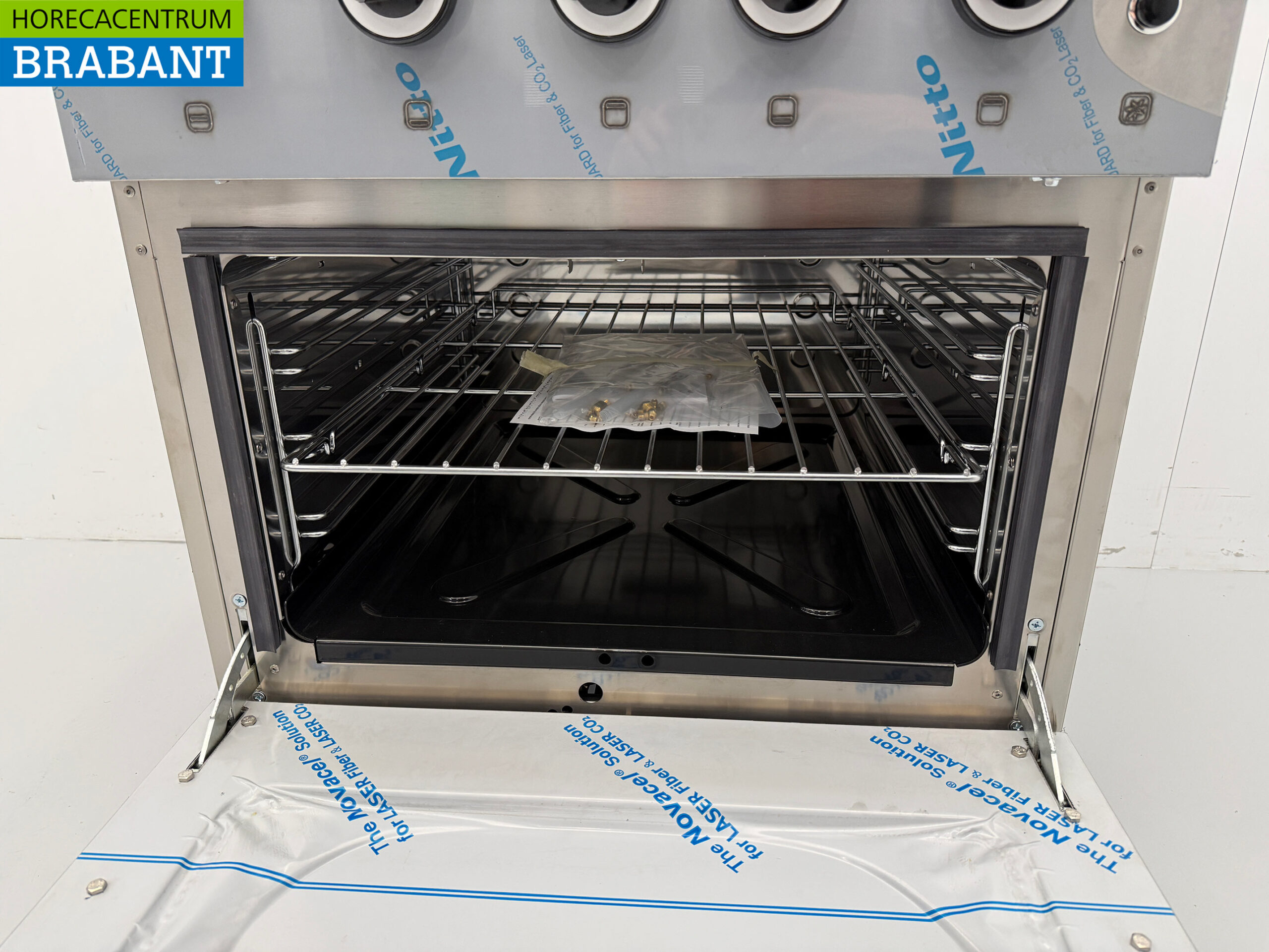 Edelstahl MBM Dexion 4-Flammen-Herd Gasherd mit Gas-Backofen 70 cm GAS Horeca – Bild 6