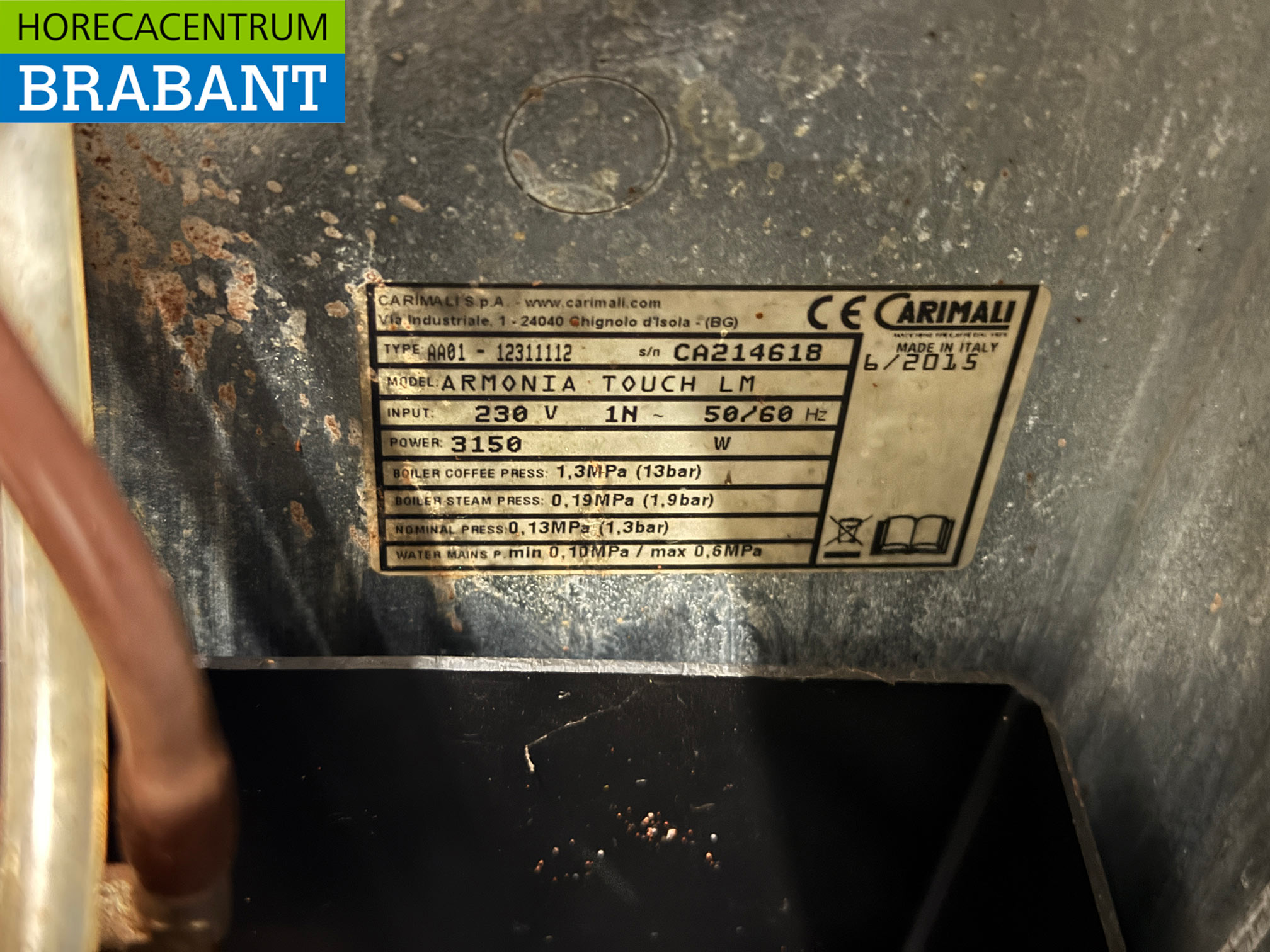 Carimali Optima Espressomaschine mit Milchkühler Euro-Einsatz 230V Horeca – Bild 8