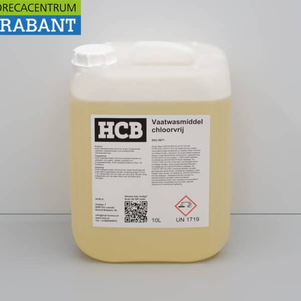 HCB Universal-Geschirrspülmittel, chlorfreies Reinigungsmittel für Geschirrspülmaschinen, 10 Liter, Gastronomie