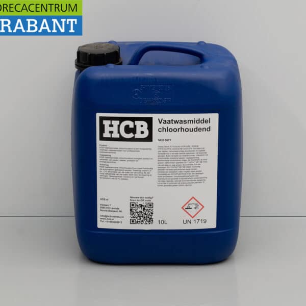 HCB Universal-Geschirrspülmittel, chlorhaltiges Reinigungsmittel für Geschirrspülmaschinen, 10 Liter, Gastronomie