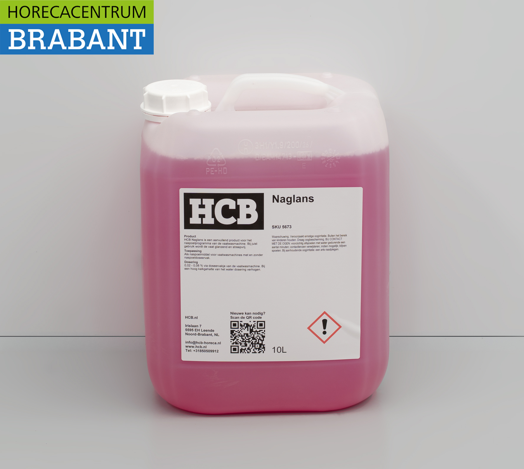 HCB Universal-Glanzmittel für Geschirrspülmaschinen und Gläserspülmaschinen, Spülmittel, 10 Liter, Gastronomie