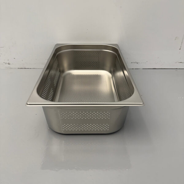 Perforierter Gastronormbehälter aus Edelstahl GN Tablett 1/1 Tiefe 200 mm Horeca