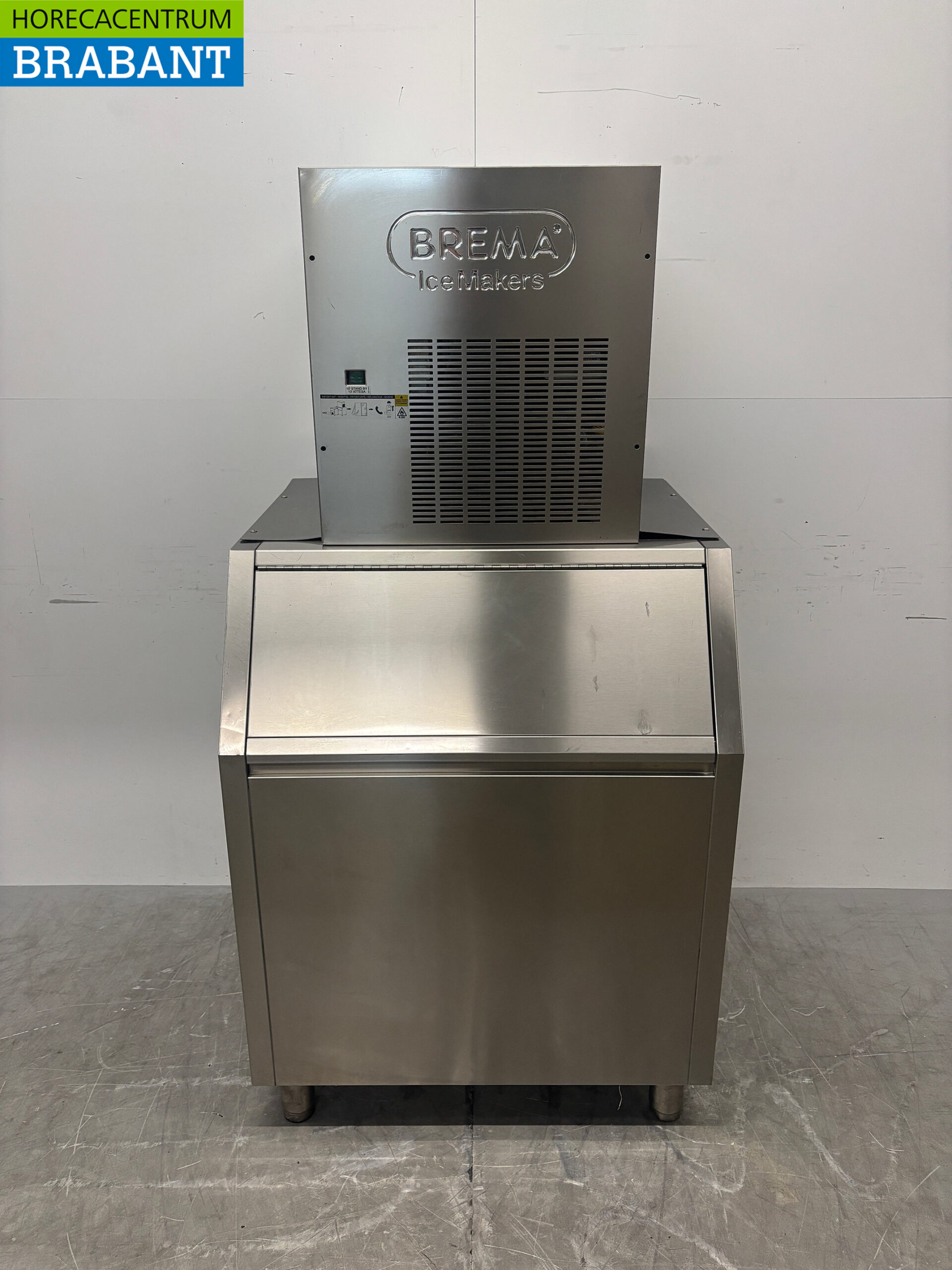 Edelstahl-Schilferijs-Maschine „Brema“, 157 kg pro Tag, Bunkerinhalt 200 kg, 230 V, Gastronomie
