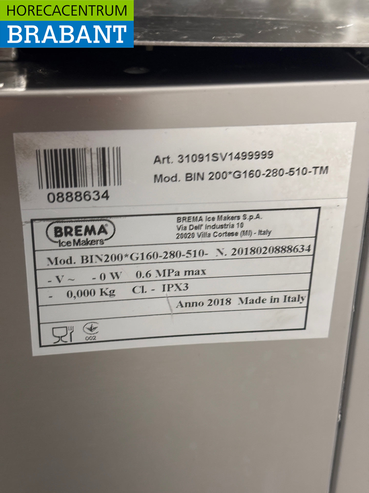 Edelstahl-Schilferijs-Maschine „Brema“, 157 kg pro Tag, Bunkerinhalt 200 kg, 230 V, Gastronomie – Bild 5