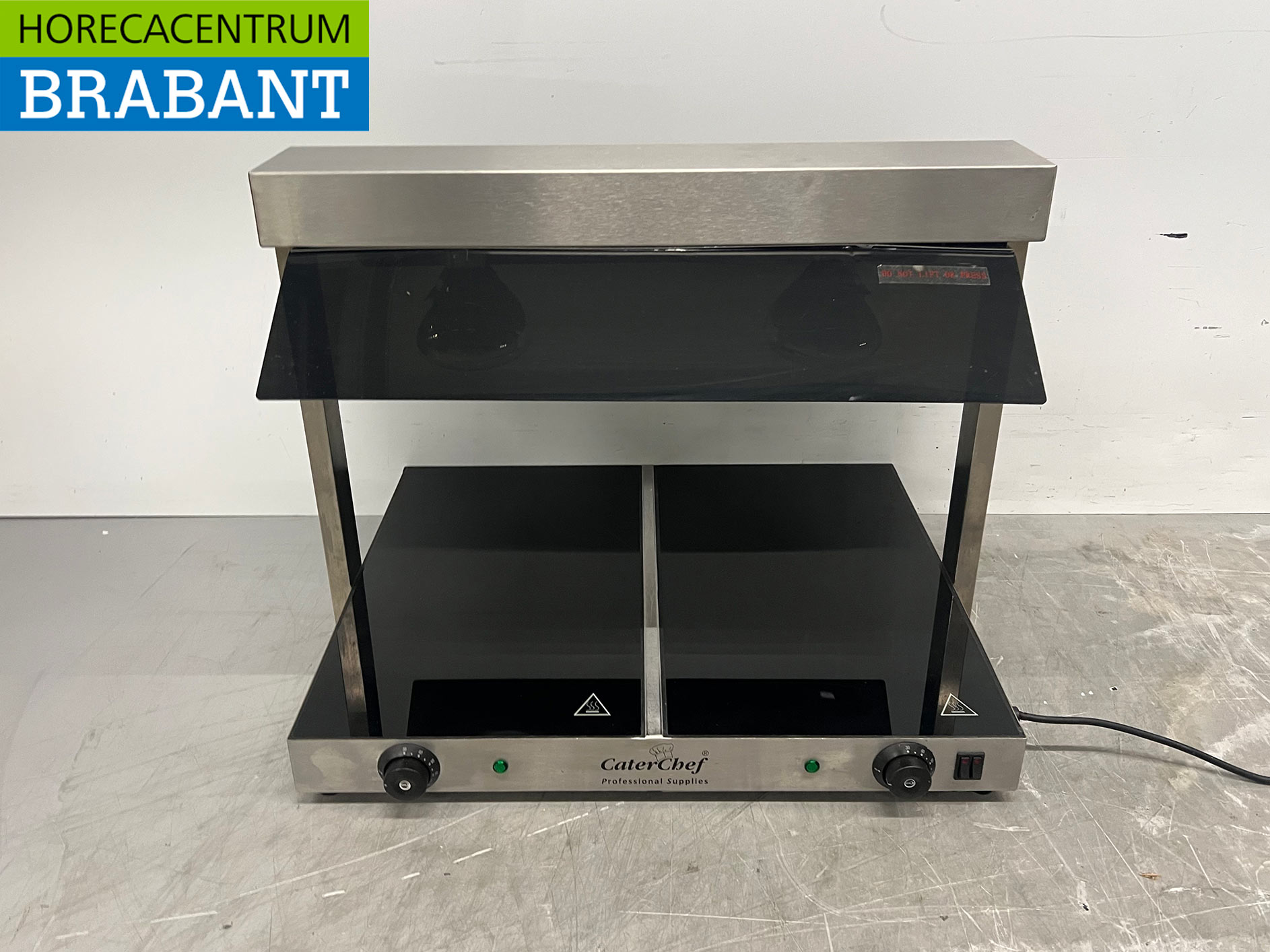 Caterchef-Warmhalteplatte aus Edelstahl, 2 x 1/1 GN, 230 V, Gastronomie