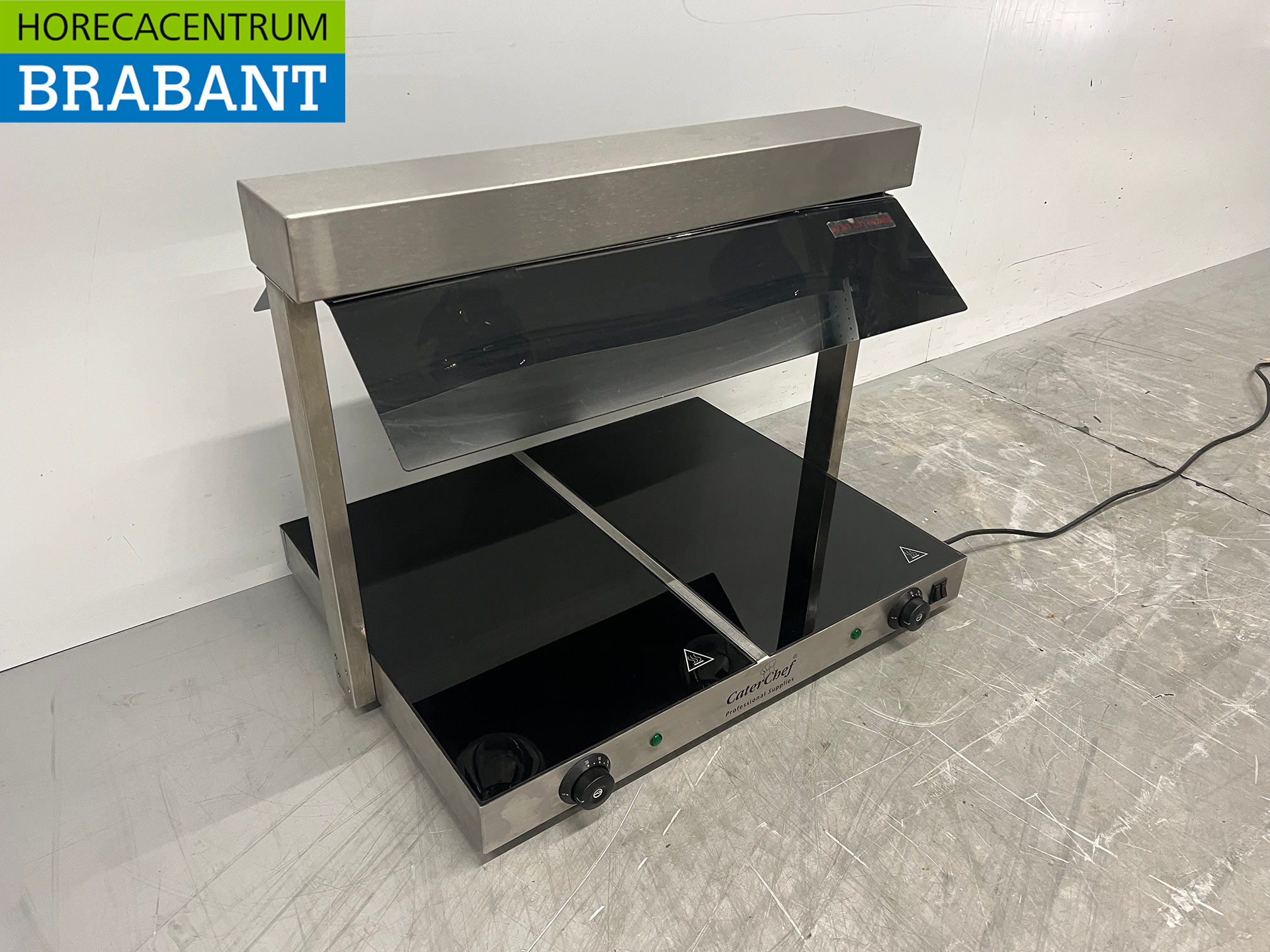 Caterchef-Warmhalteplatte aus Edelstahl, 2 x 1/1 GN, 230 V, Gastronomie – Bild 3