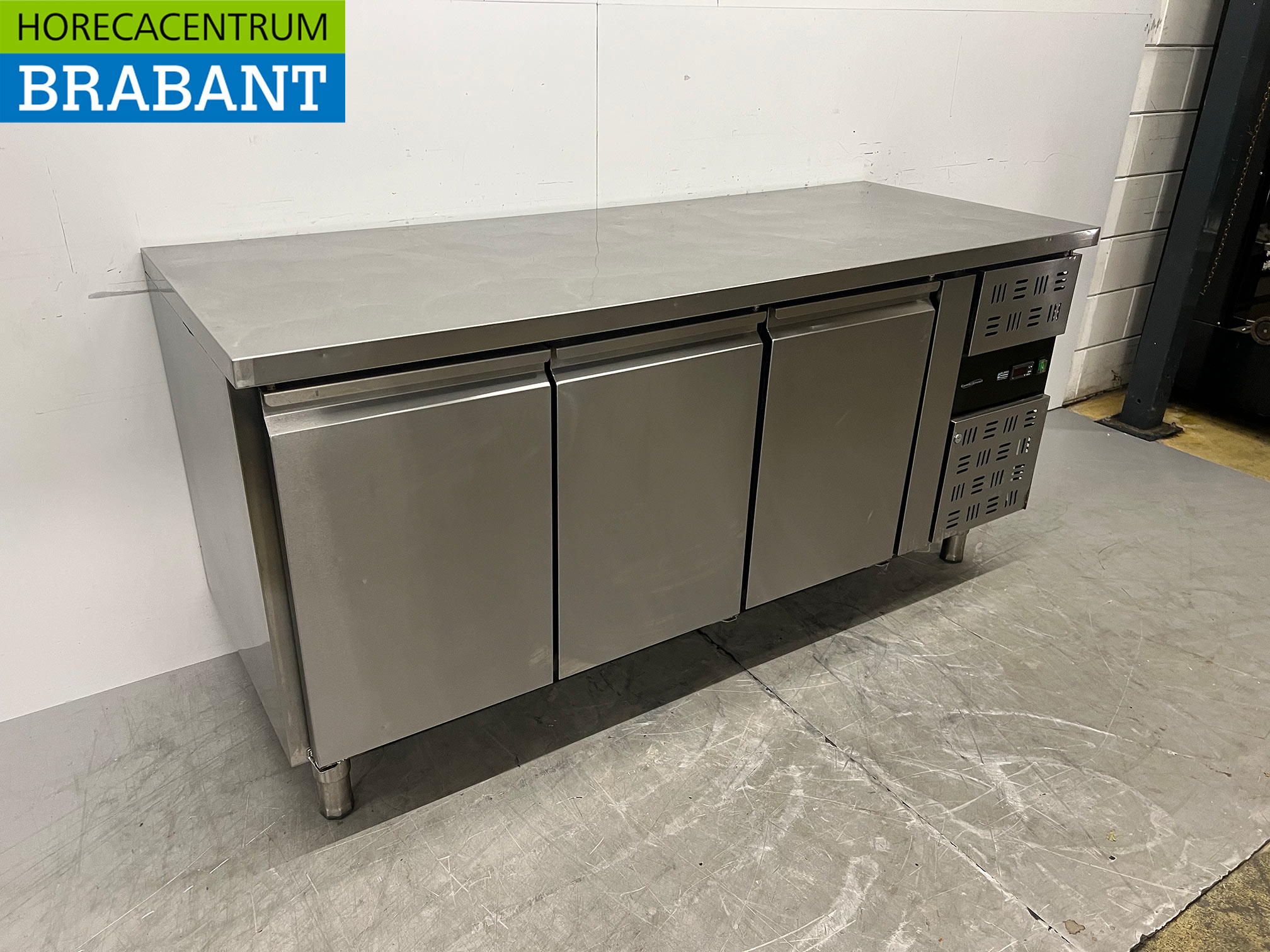 Edelstahl Combisteel Kühlschrank 3 Türen 179,5 cm 230V Horeca – Bild 3